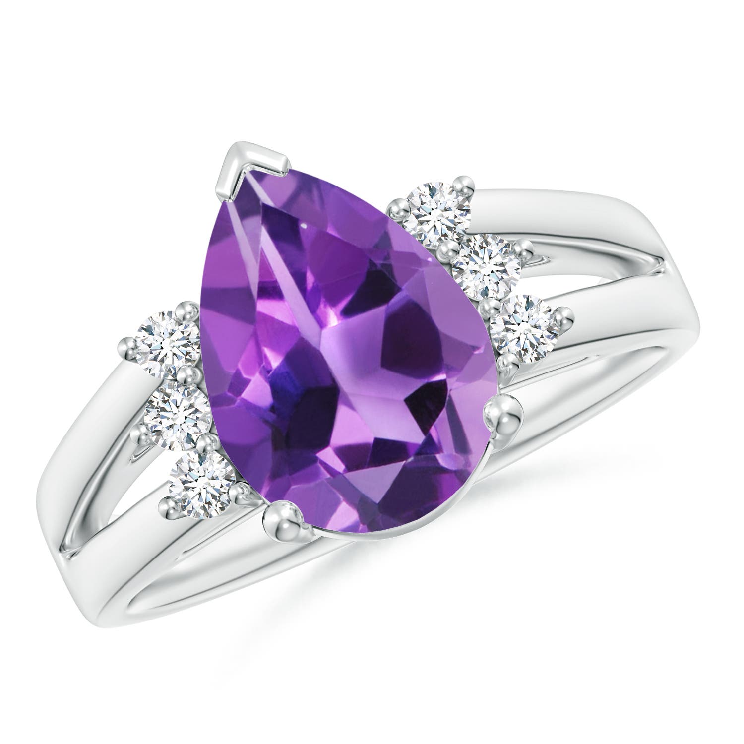 AAA - Amethyst / 2.77 CT / 14 KT White Gold