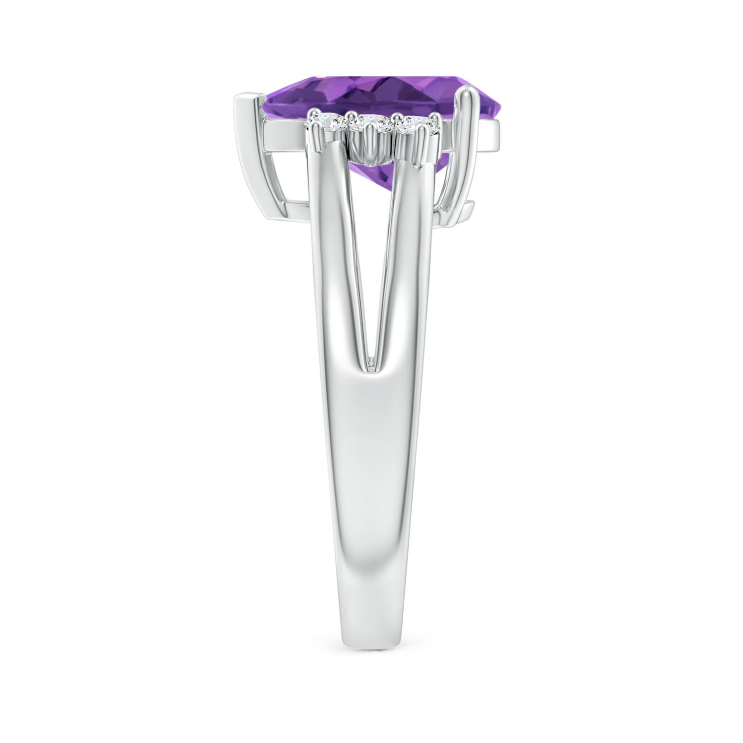 AAA - Amethyst / 2.77 CT / 14 KT White Gold