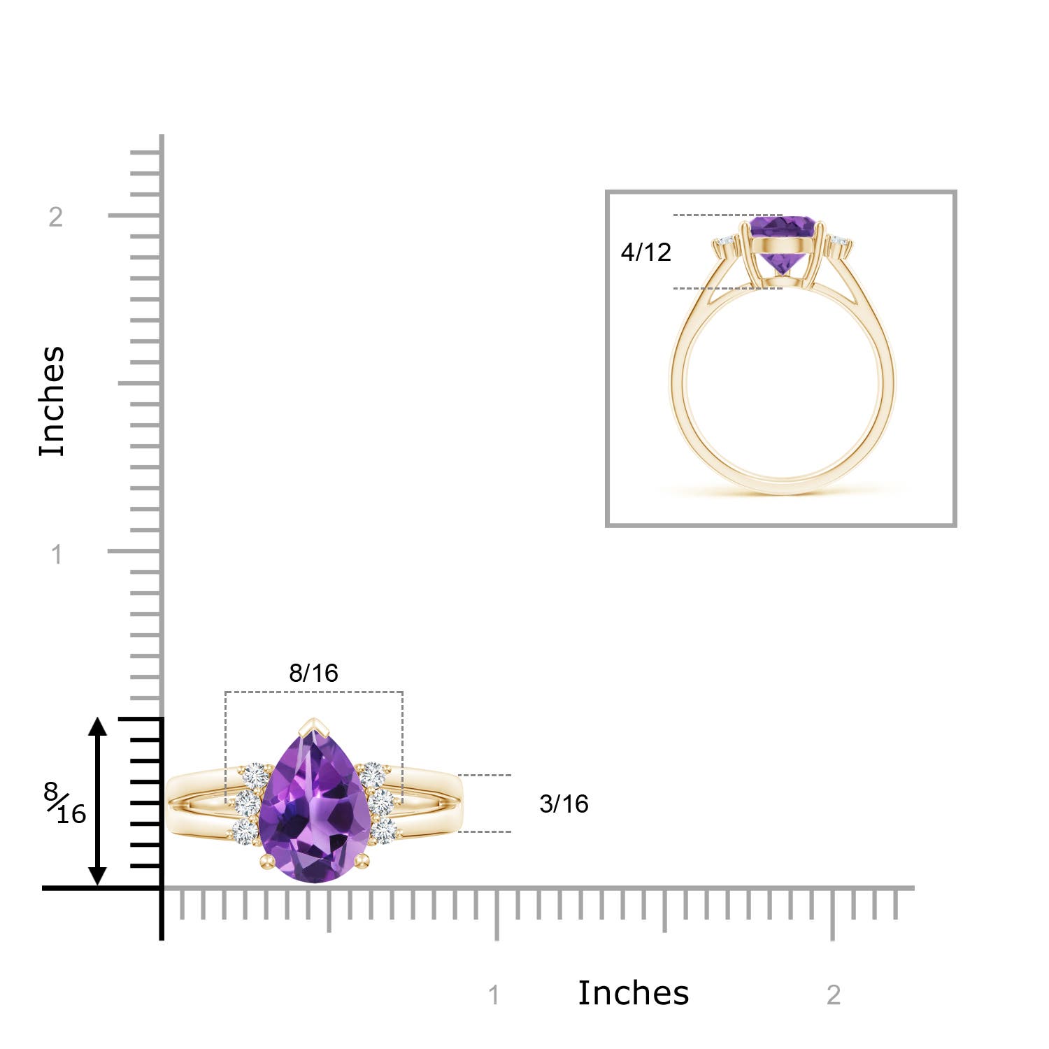 AAA - Amethyst / 2.77 CT / 14 KT Yellow Gold