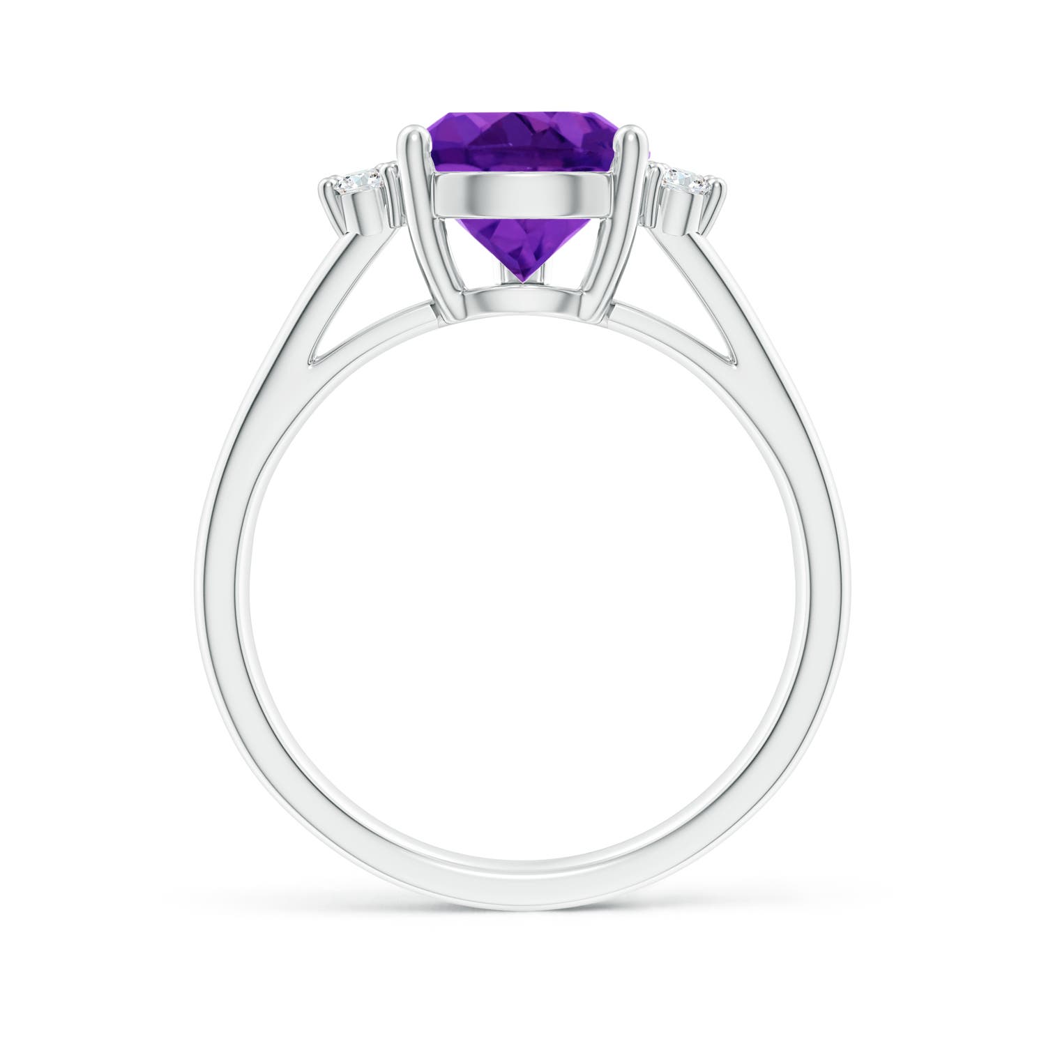 AAAA - Amethyst / 2.77 CT / 14 KT White Gold