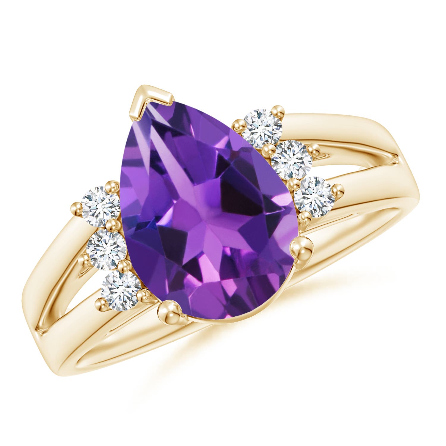 AAAA - Amethyst / 2.77 CT / 14 KT Yellow Gold