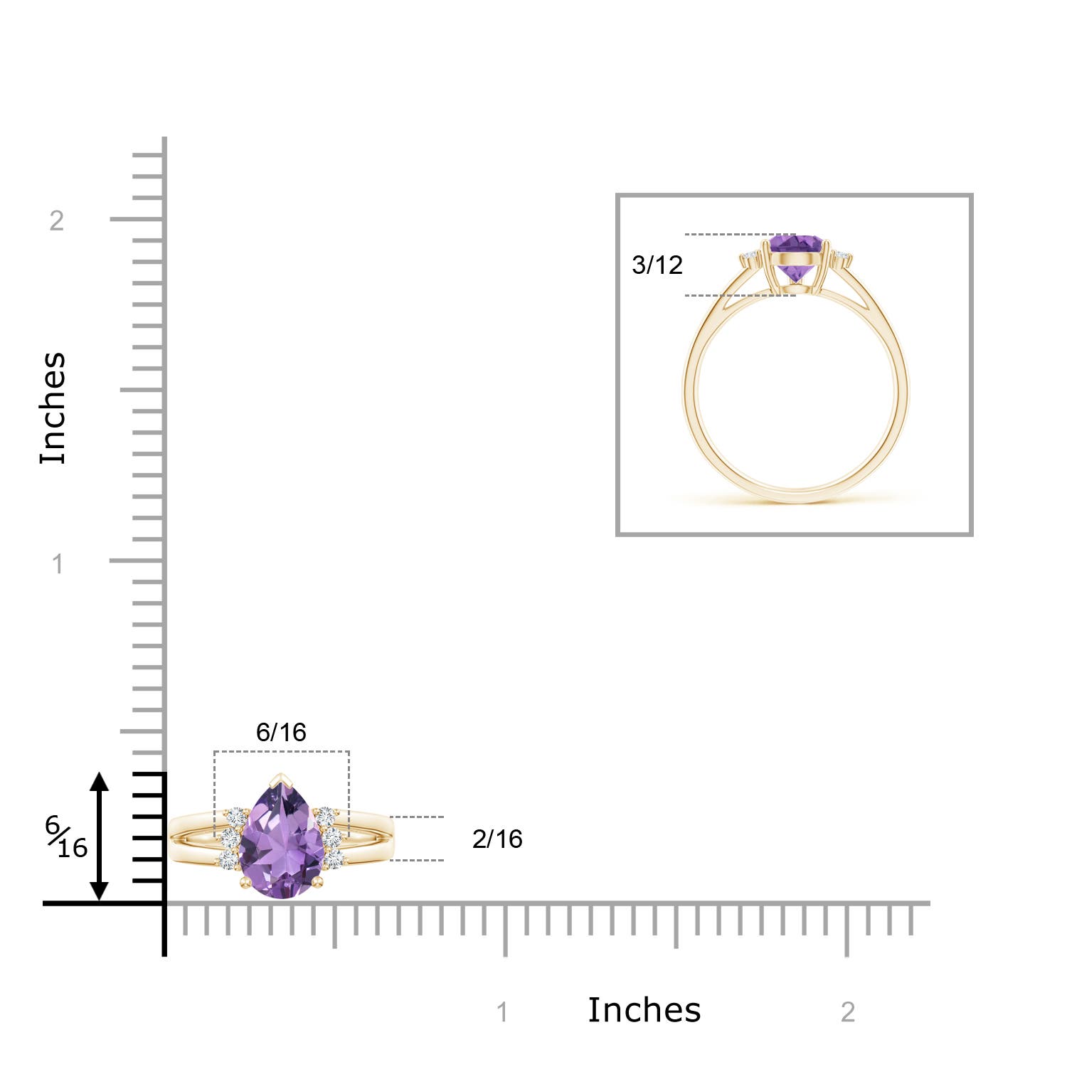 A - Amethyst / 1.13 CT / 14 KT Yellow Gold