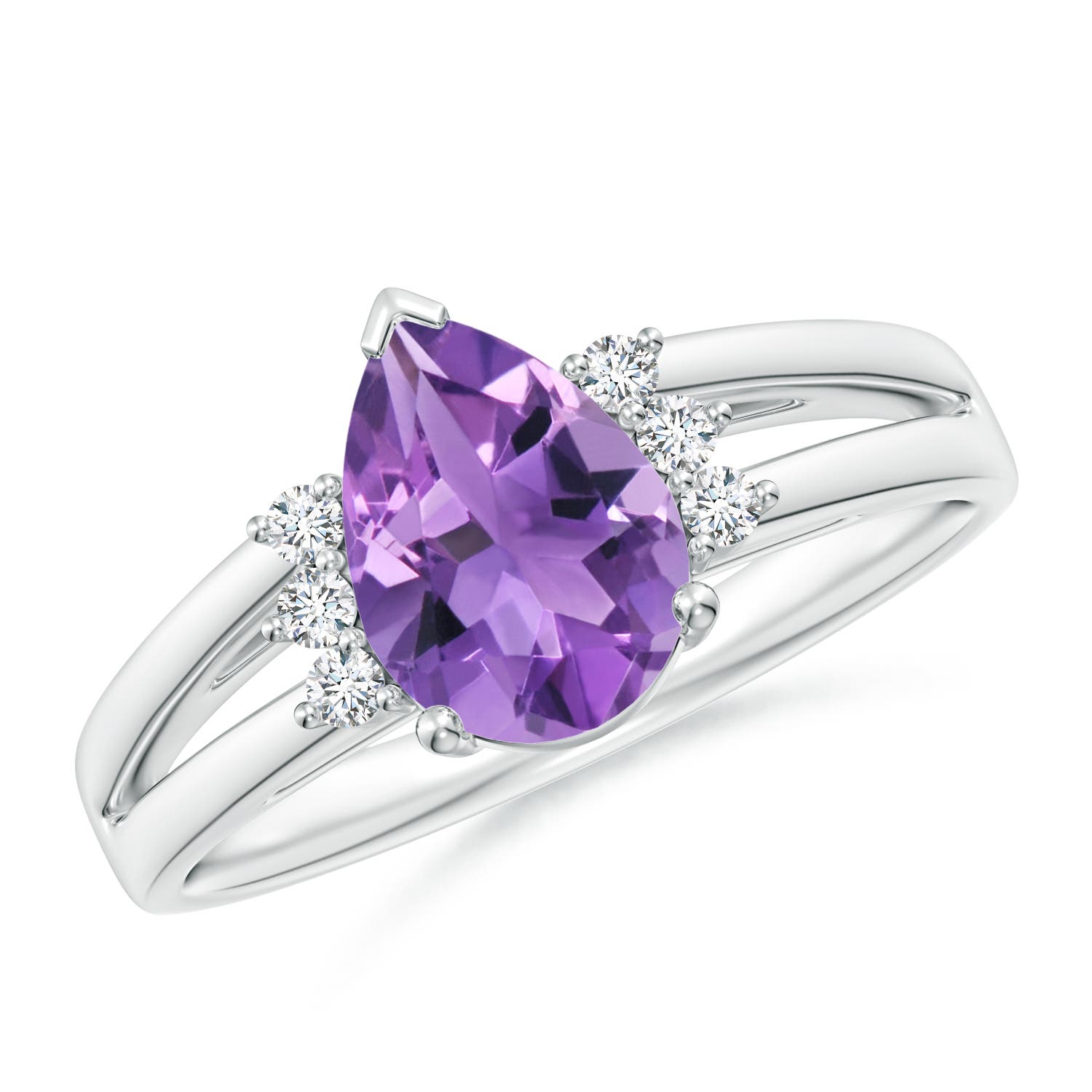 AA - Amethyst / 1.13 CT / 14 KT White Gold