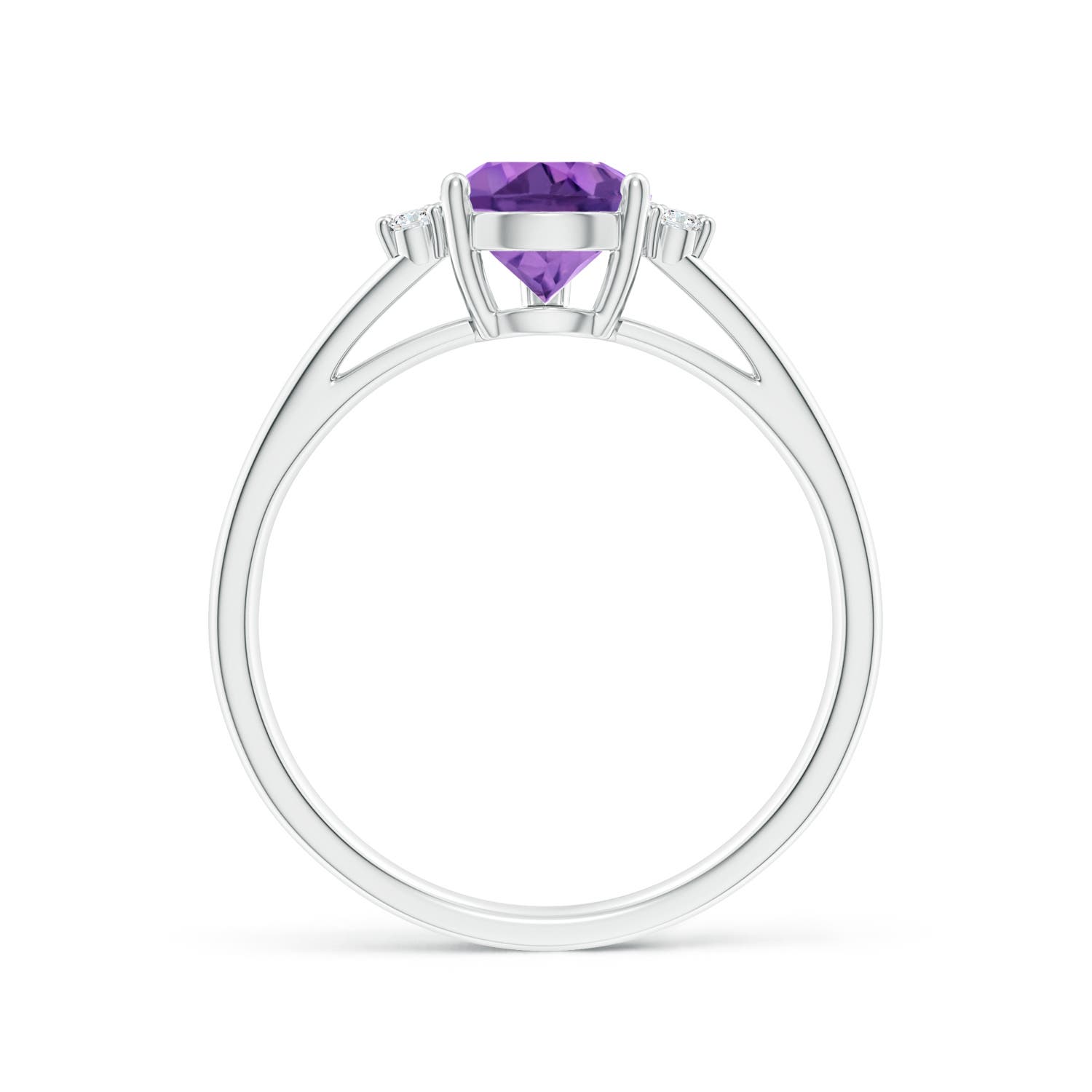 AA - Amethyst / 1.13 CT / 14 KT White Gold