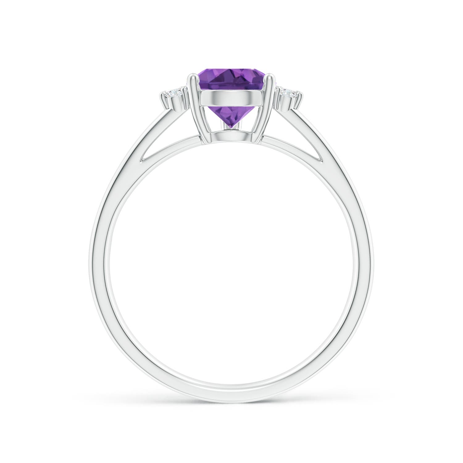 AAA - Amethyst / 1.13 CT / 14 KT White Gold