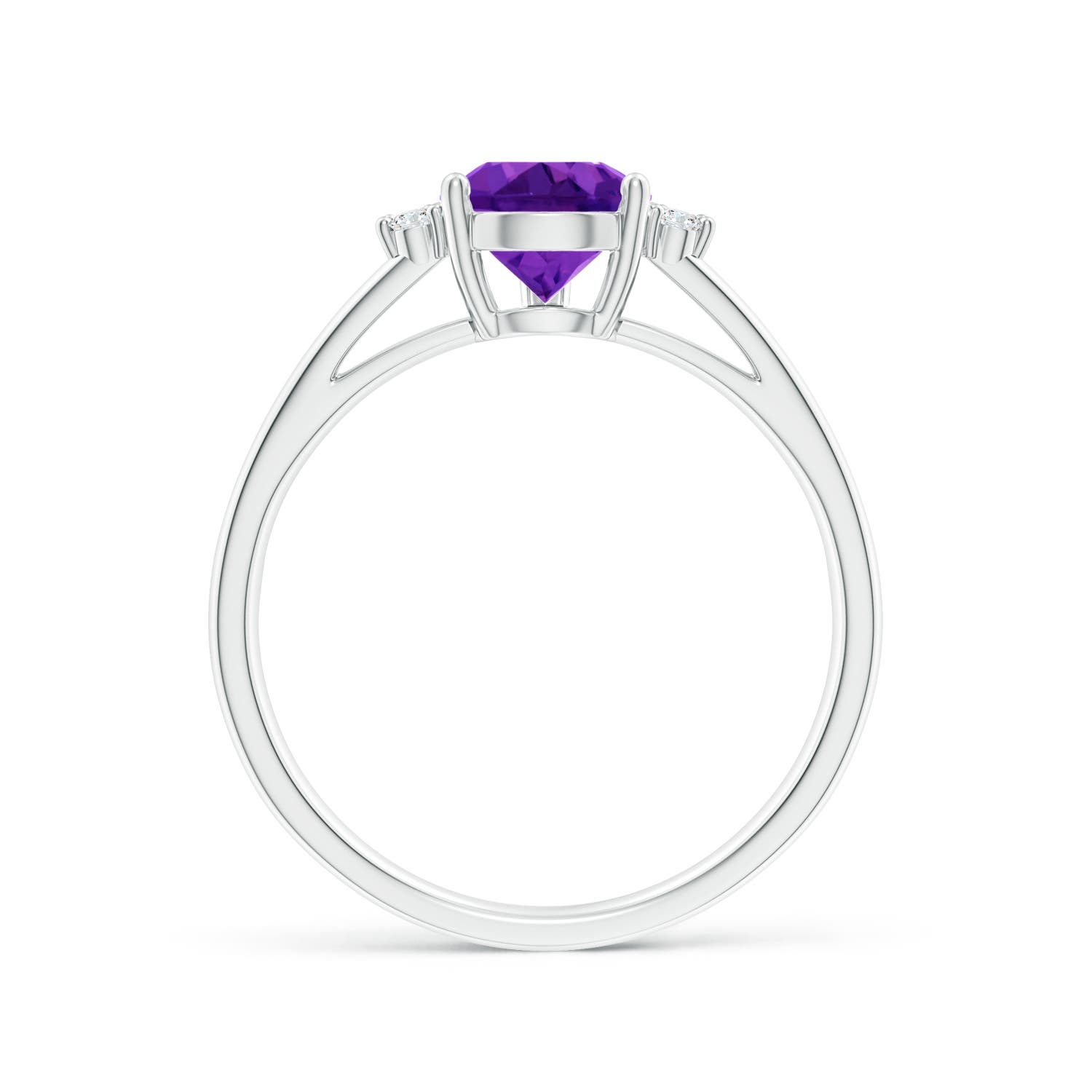 AAAA - Amethyst / 1.13 CT / 14 KT White Gold