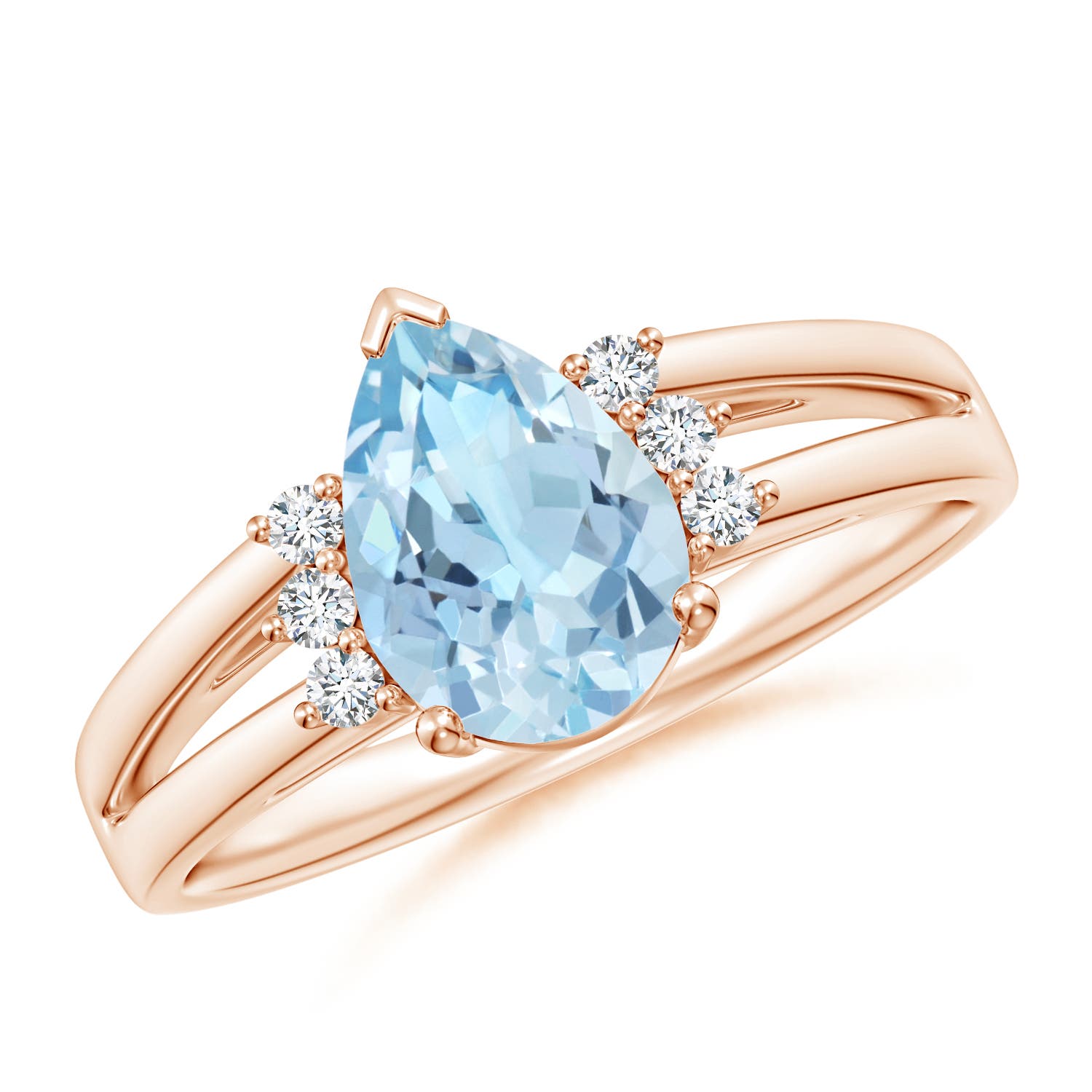 AAA - Aquamarine / 1.2 CT / 14 KT Rose Gold