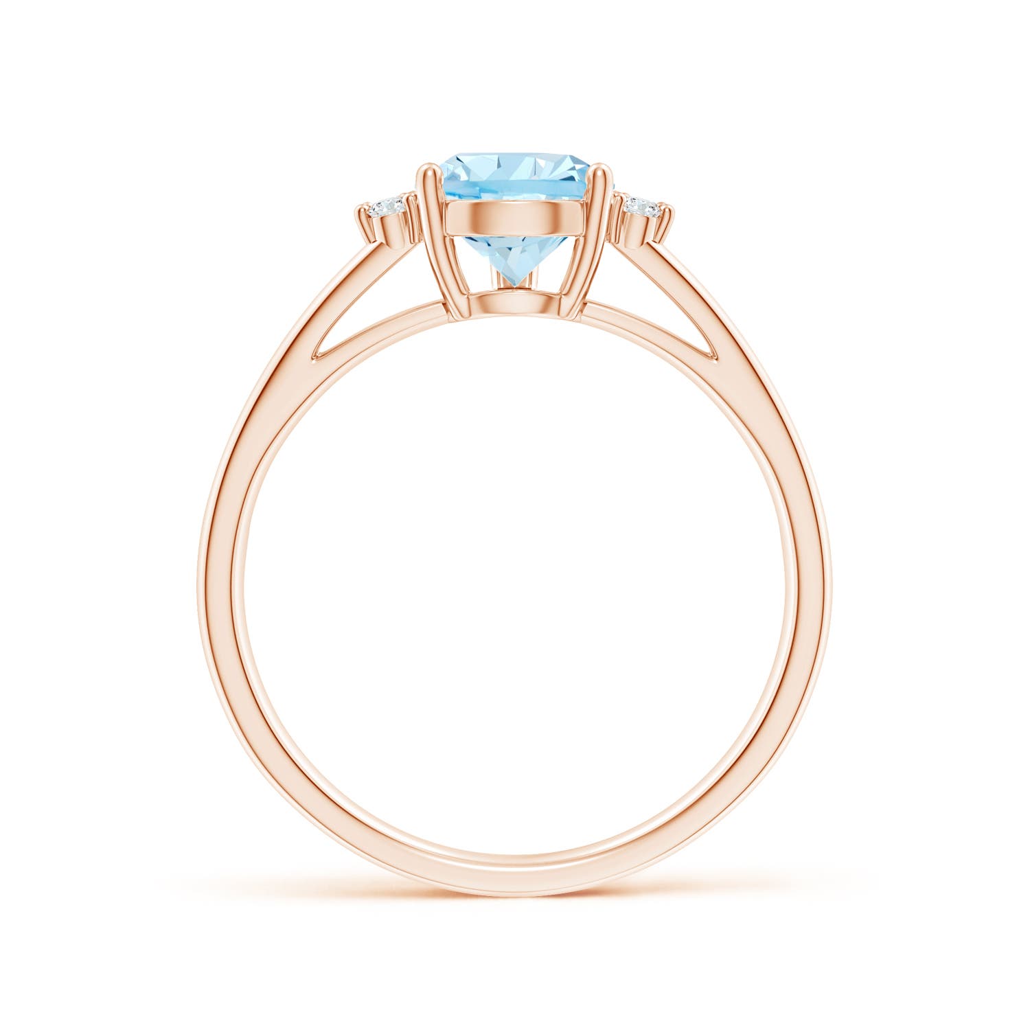 AAA - Aquamarine / 1.2 CT / 14 KT Rose Gold