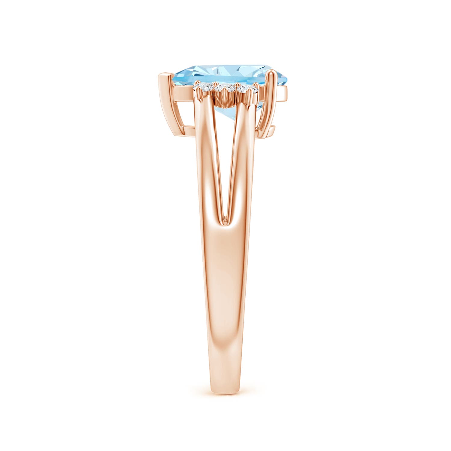 AAA - Aquamarine / 1.2 CT / 14 KT Rose Gold