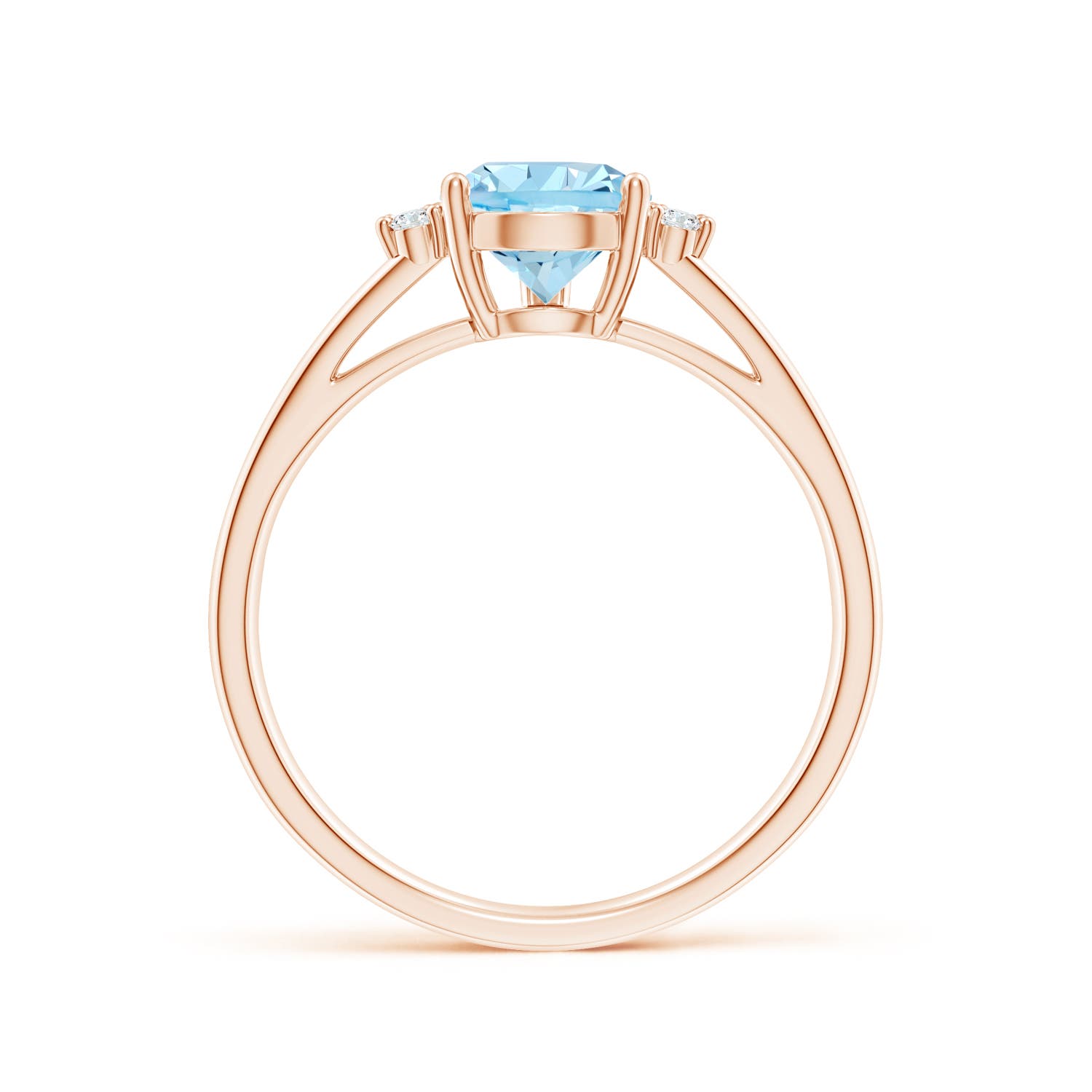 AAAA - Aquamarine / 1.2 CT / 14 KT Rose Gold