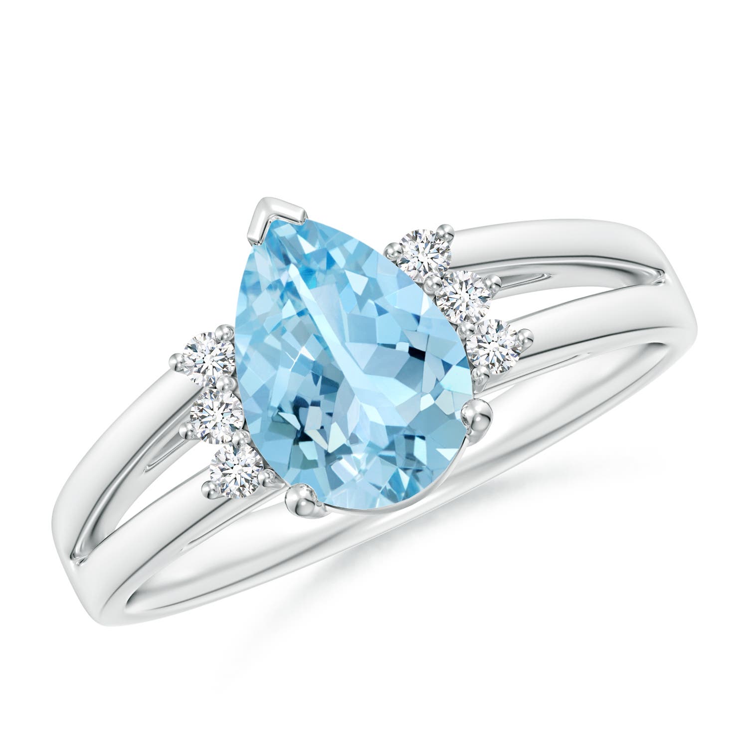 AAAA - Aquamarine / 1.2 CT / 14 KT White Gold