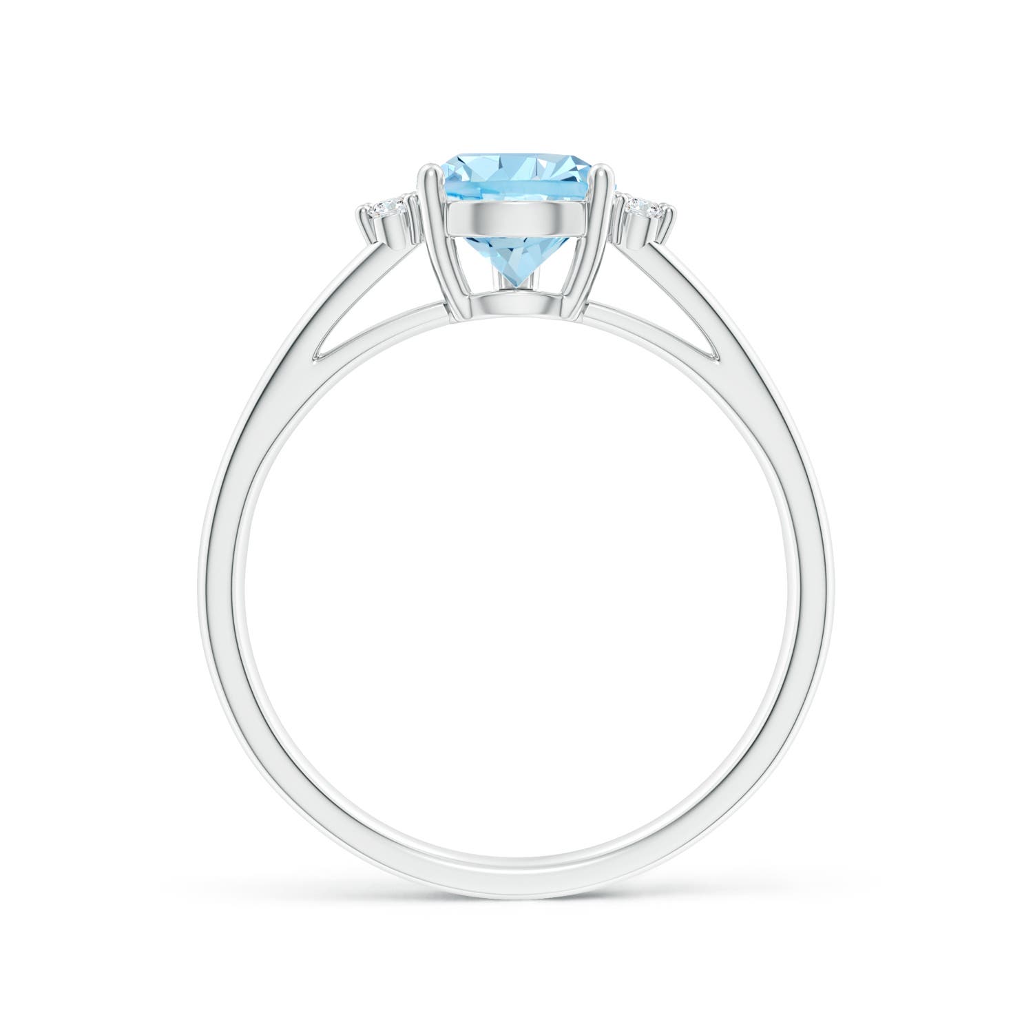 AAAA - Aquamarine / 1.2 CT / 14 KT White Gold