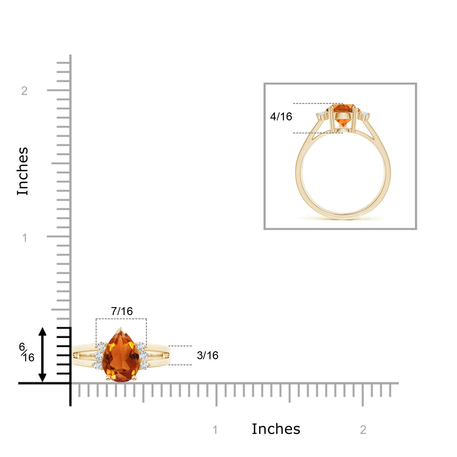 AAAA - Citrine / 2.03 CT / 14 KT Yellow Gold