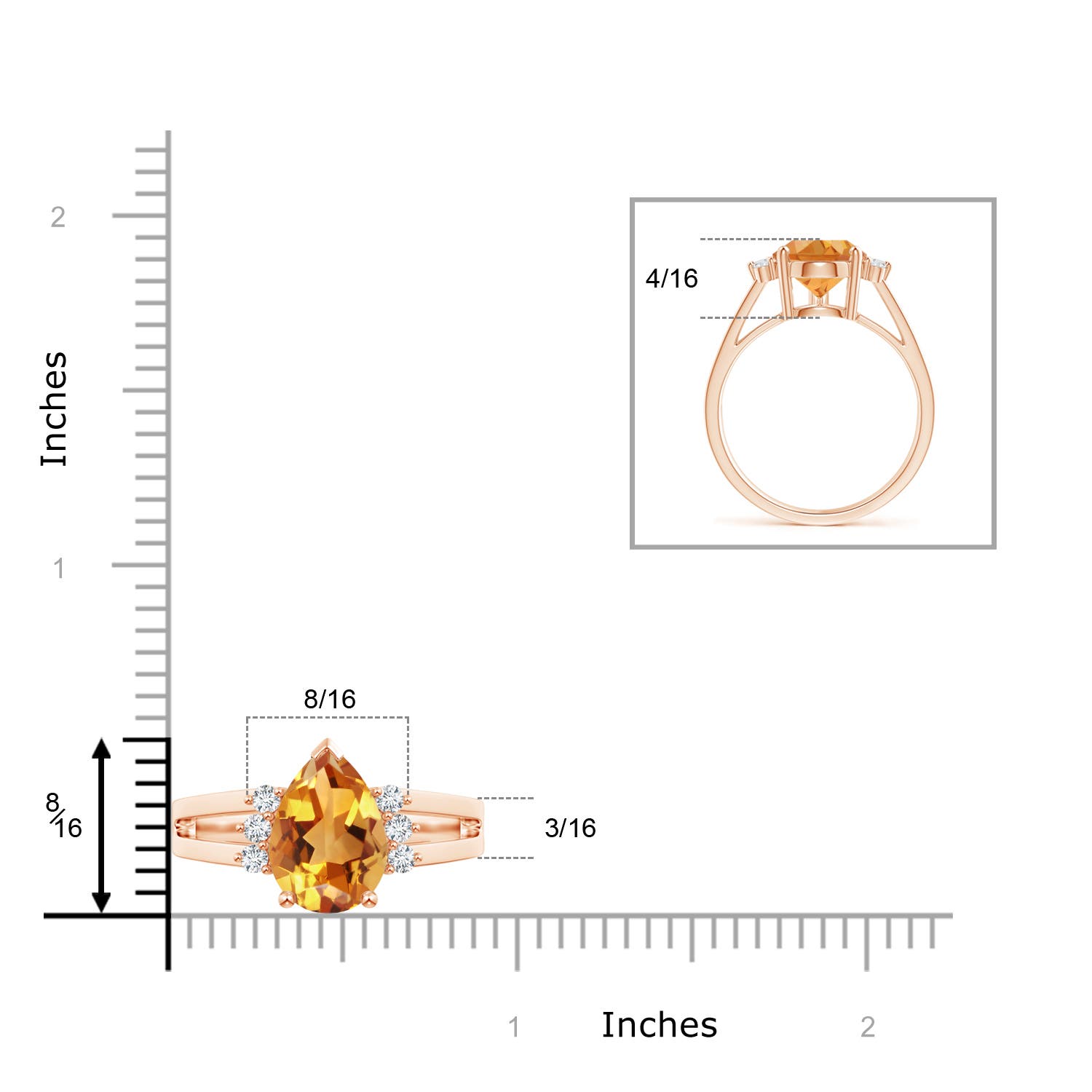 AA - Citrine / 2.52 CT / 14 KT Rose Gold