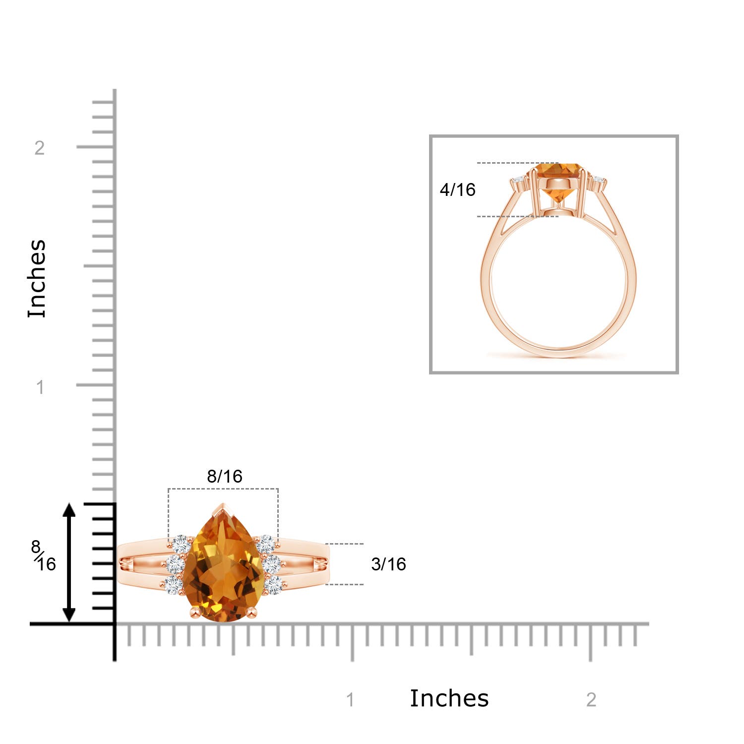 AAA - Citrine / 2.52 CT / 14 KT Rose Gold