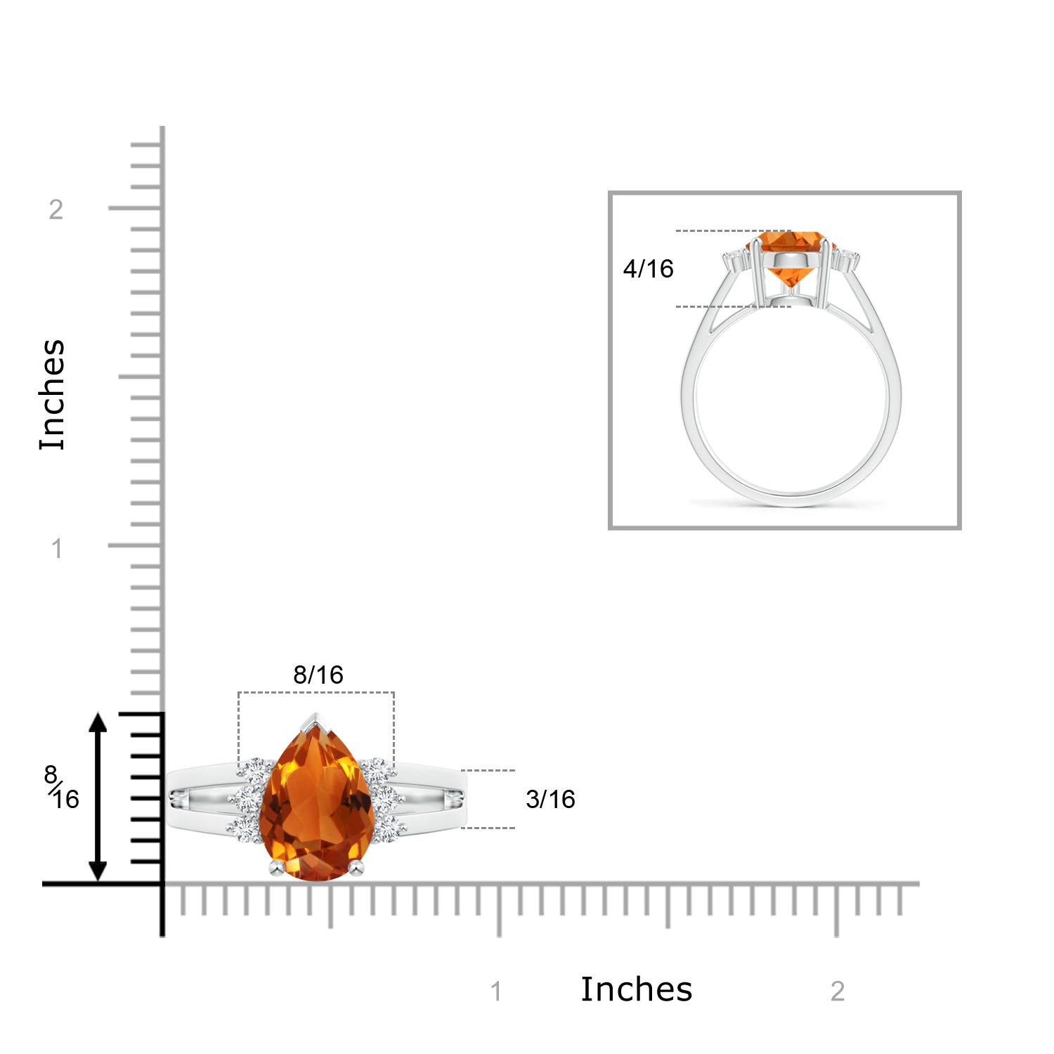 AAAA - Citrine / 2.52 CT / 14 KT White Gold