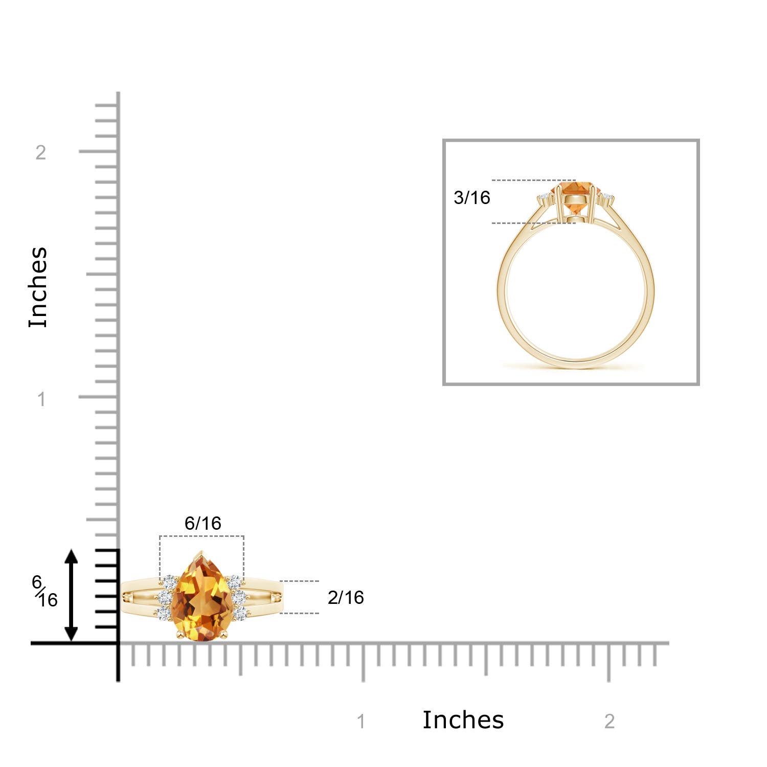 AA - Citrine / 1.28 CT / 14 KT Yellow Gold