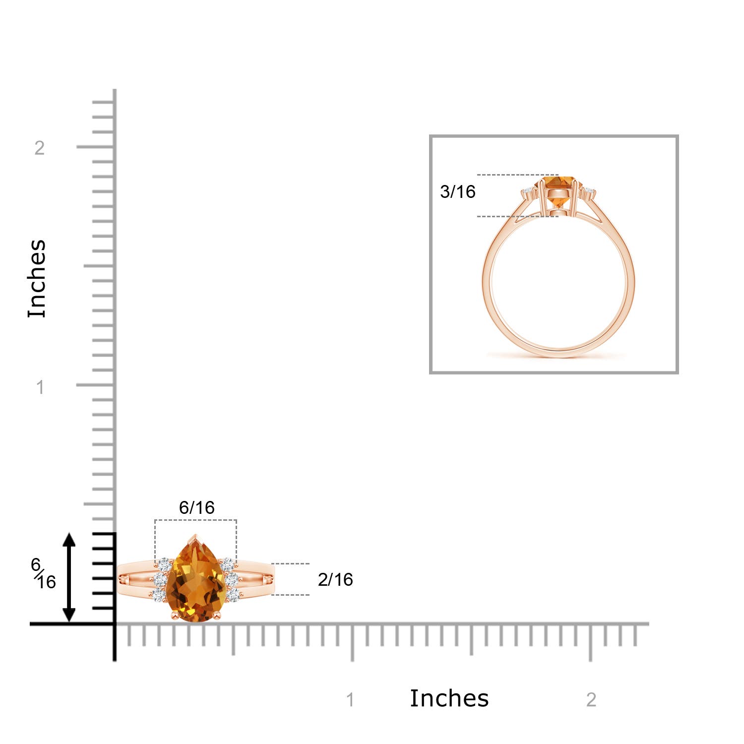 AAA - Citrine / 1.28 CT / 14 KT Rose Gold