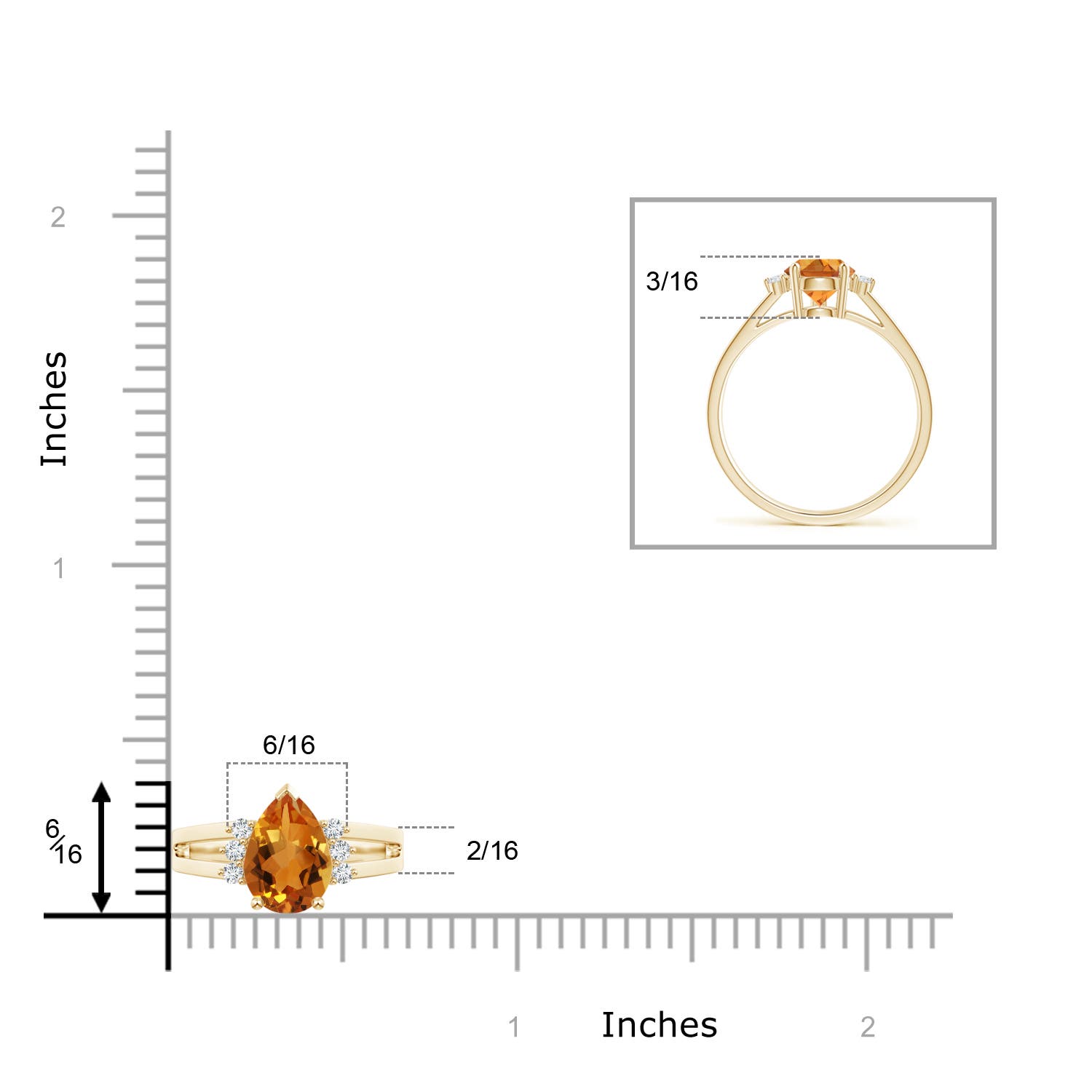 AAA - Citrine / 1.28 CT / 14 KT Yellow Gold