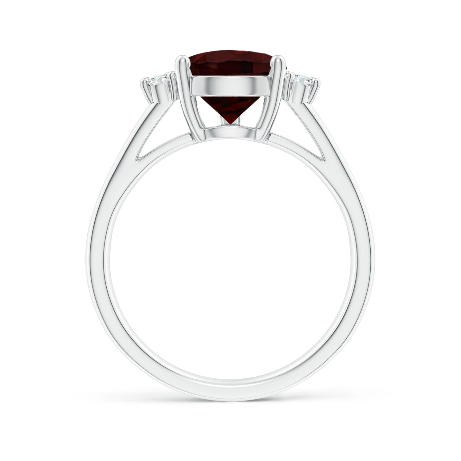 A - Garnet / 3.67 CT / 14 KT White Gold