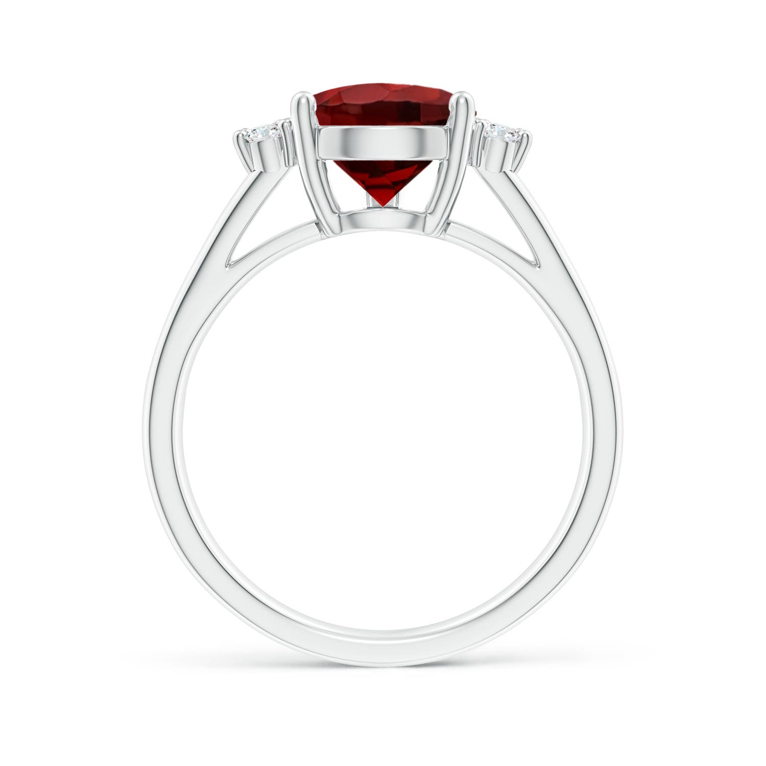 AAAA - Garnet / 3.67 CT / 14 KT White Gold