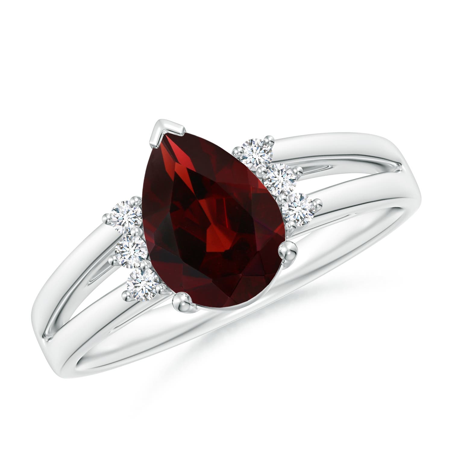 AA - Garnet / 1.58 CT / 14 KT White Gold