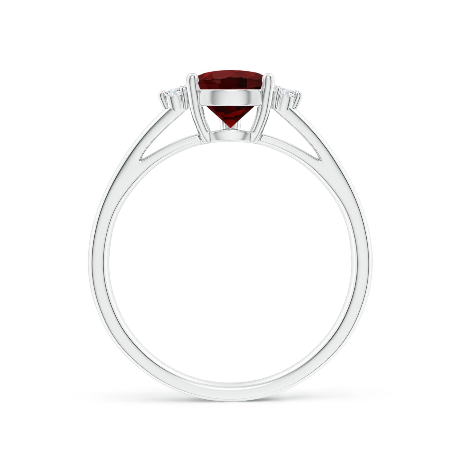 AAA - Garnet / 1.58 CT / 14 KT White Gold