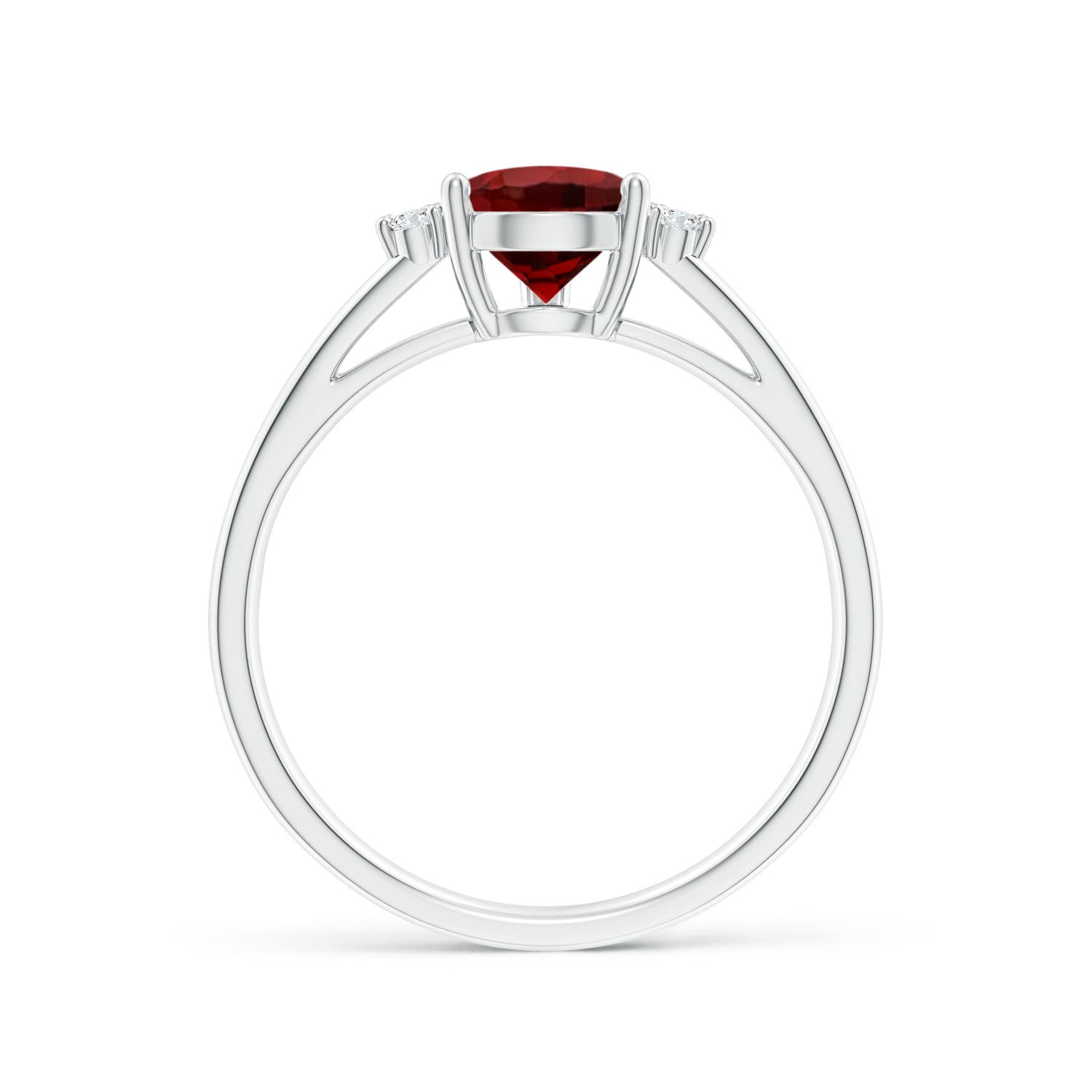 AAAA - Garnet / 1.58 CT / 14 KT White Gold