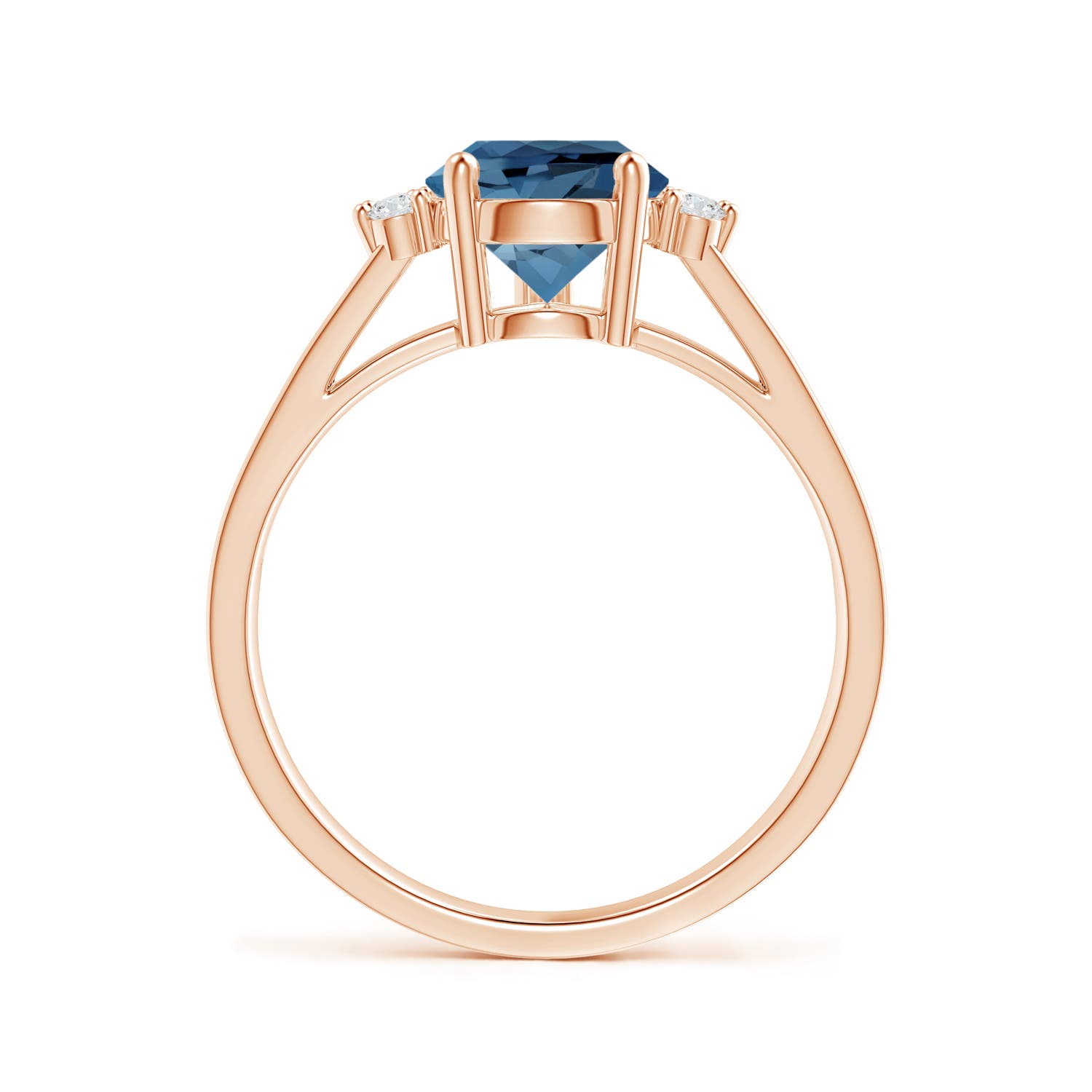 A - London Blue Topaz / 2.43 CT / 14 KT Rose Gold