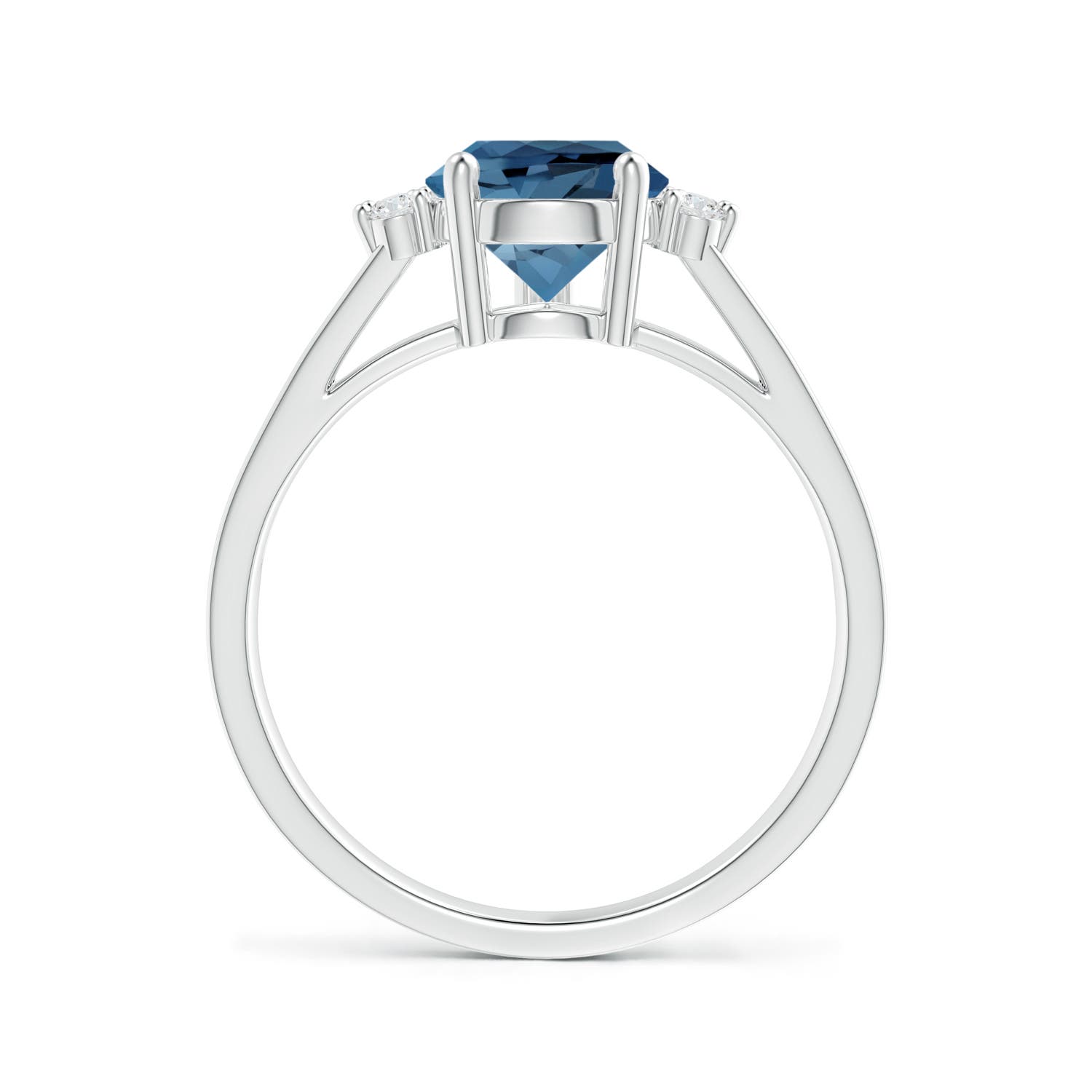 A - London Blue Topaz / 2.43 CT / 14 KT White Gold