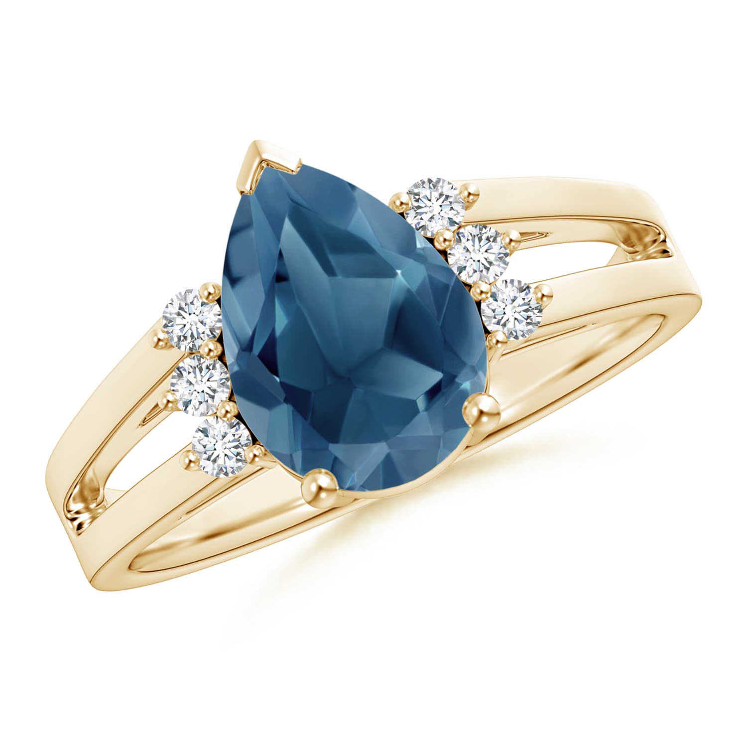 A - London Blue Topaz / 2.43 CT / 14 KT Yellow Gold