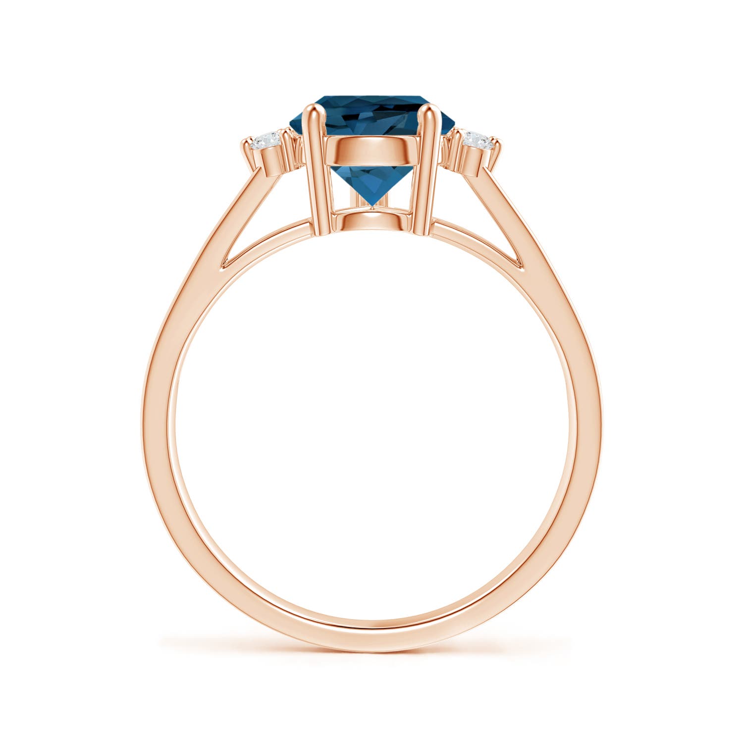 AAA - London Blue Topaz / 2.43 CT / 14 KT Rose Gold