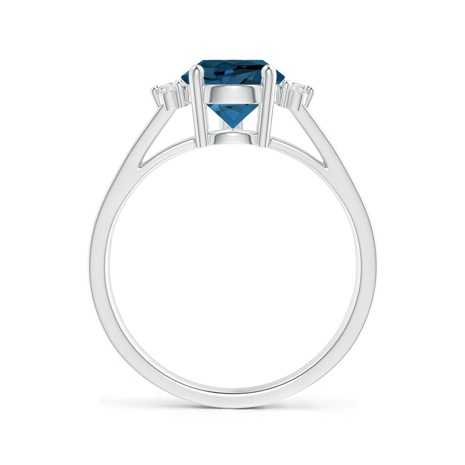 AAA - London Blue Topaz / 2.43 CT / 14 KT White Gold