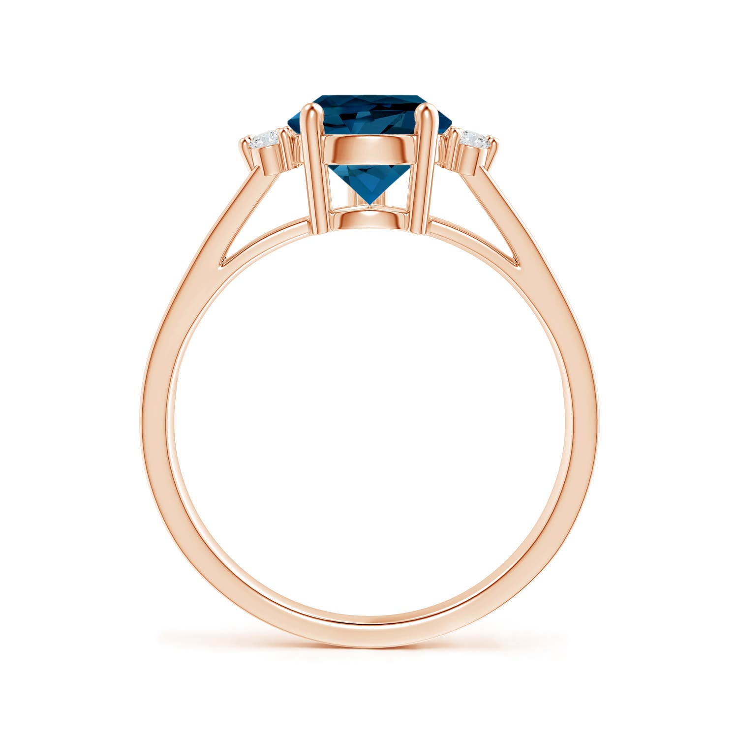 AAAA - London Blue Topaz / 2.43 CT / 14 KT Rose Gold