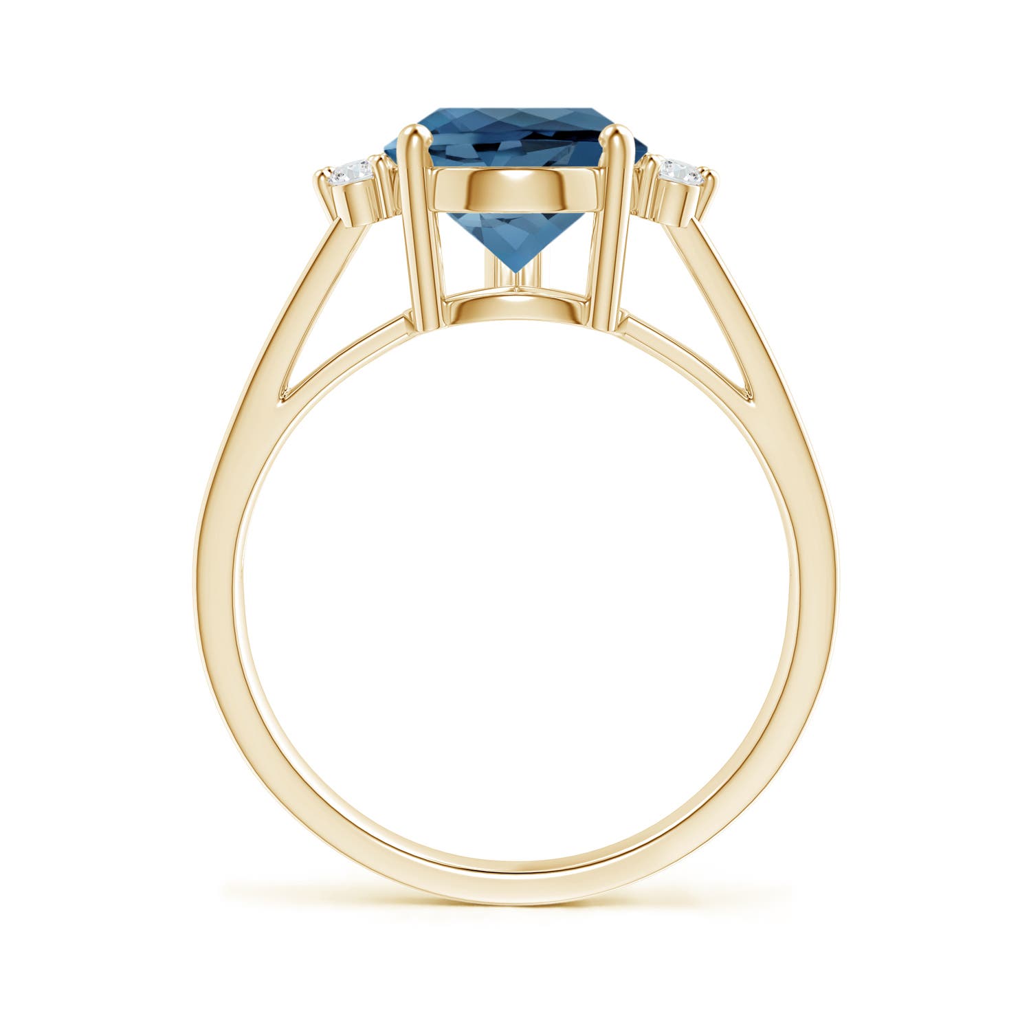 A - London Blue Topaz / 3.97 CT / 14 KT Yellow Gold