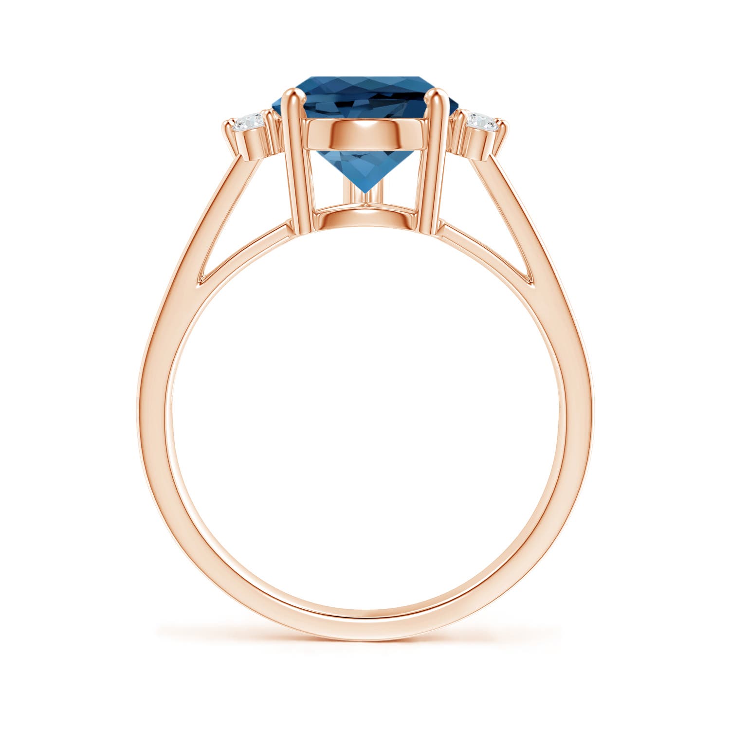 AA - London Blue Topaz / 3.97 CT / 14 KT Rose Gold