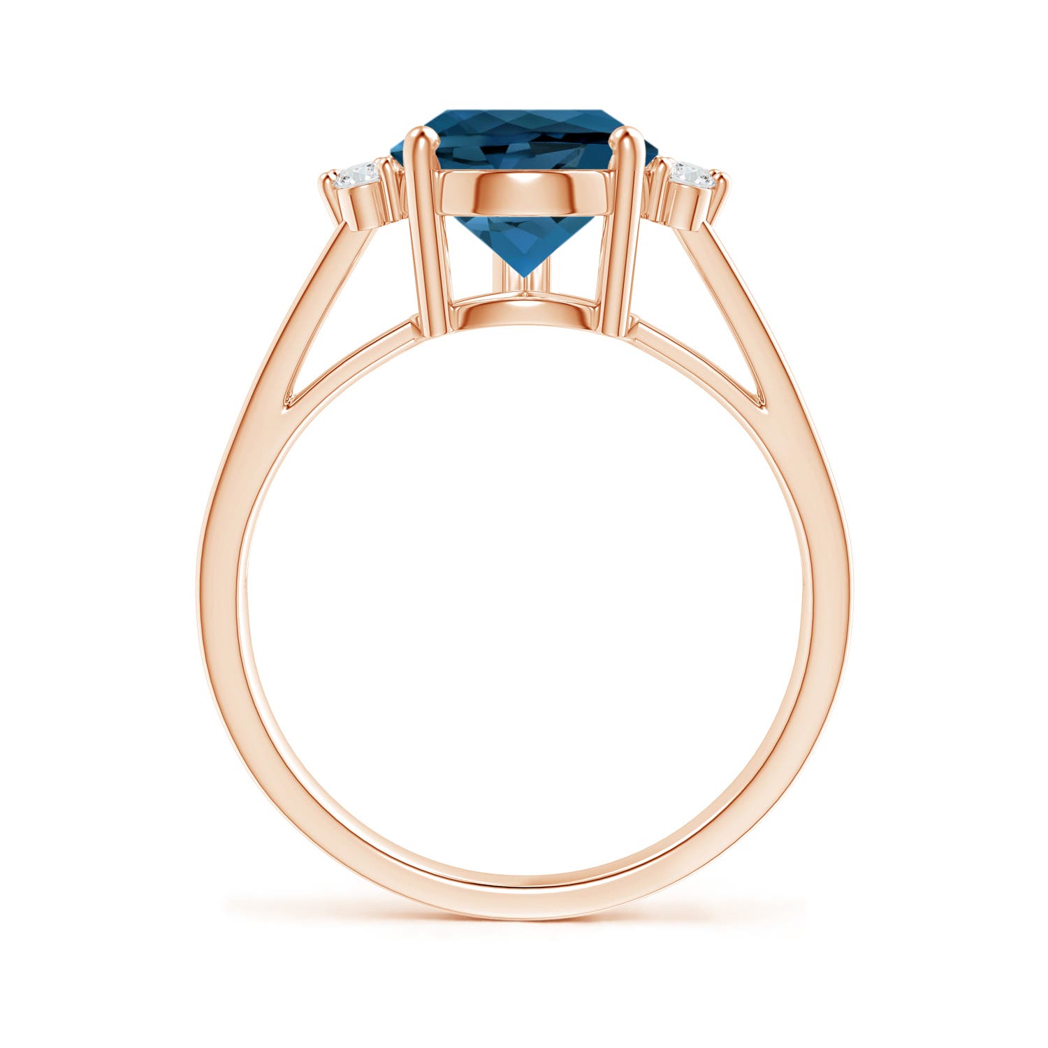 AAA - London Blue Topaz / 3.97 CT / 14 KT Rose Gold