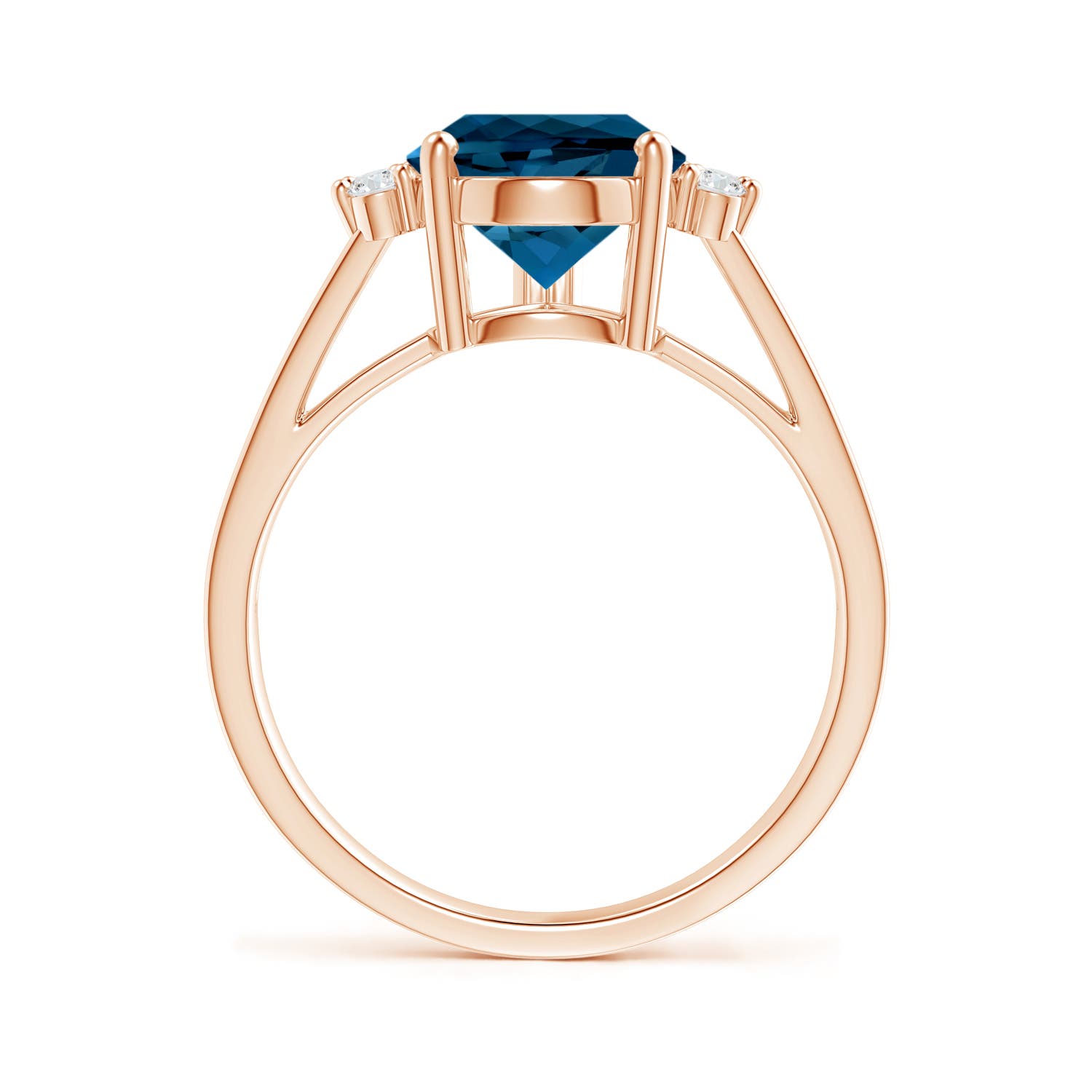 AAAA - London Blue Topaz / 3.97 CT / 14 KT Rose Gold