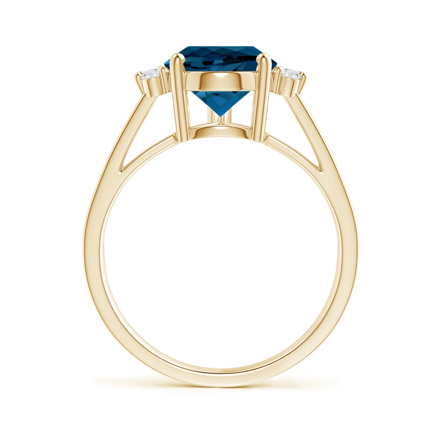 AAAA - London Blue Topaz / 3.97 CT / 14 KT Yellow Gold