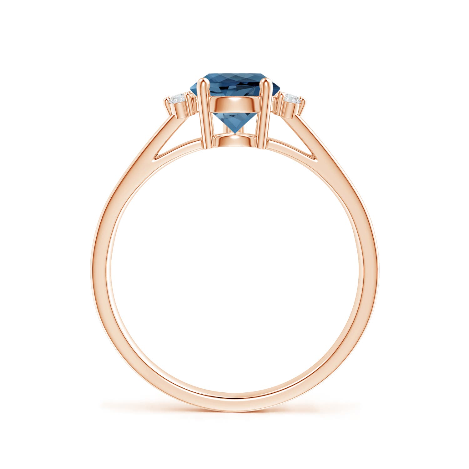 A - London Blue Topaz / 1.73 CT / 14 KT Rose Gold