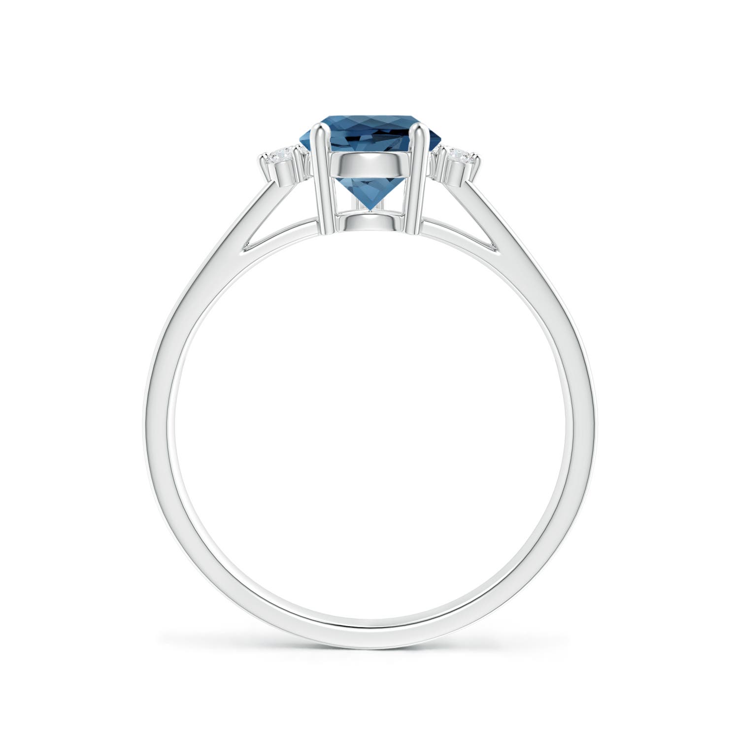 A - London Blue Topaz / 1.73 CT / 14 KT White Gold