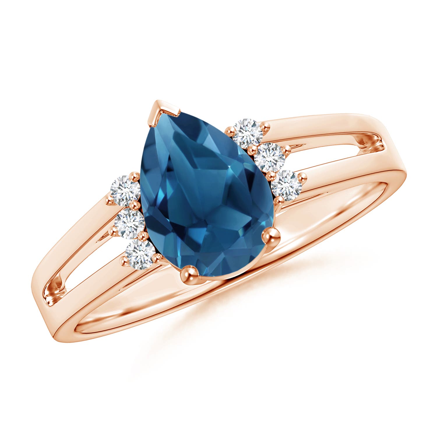 AA - London Blue Topaz / 1.73 CT / 14 KT Rose Gold