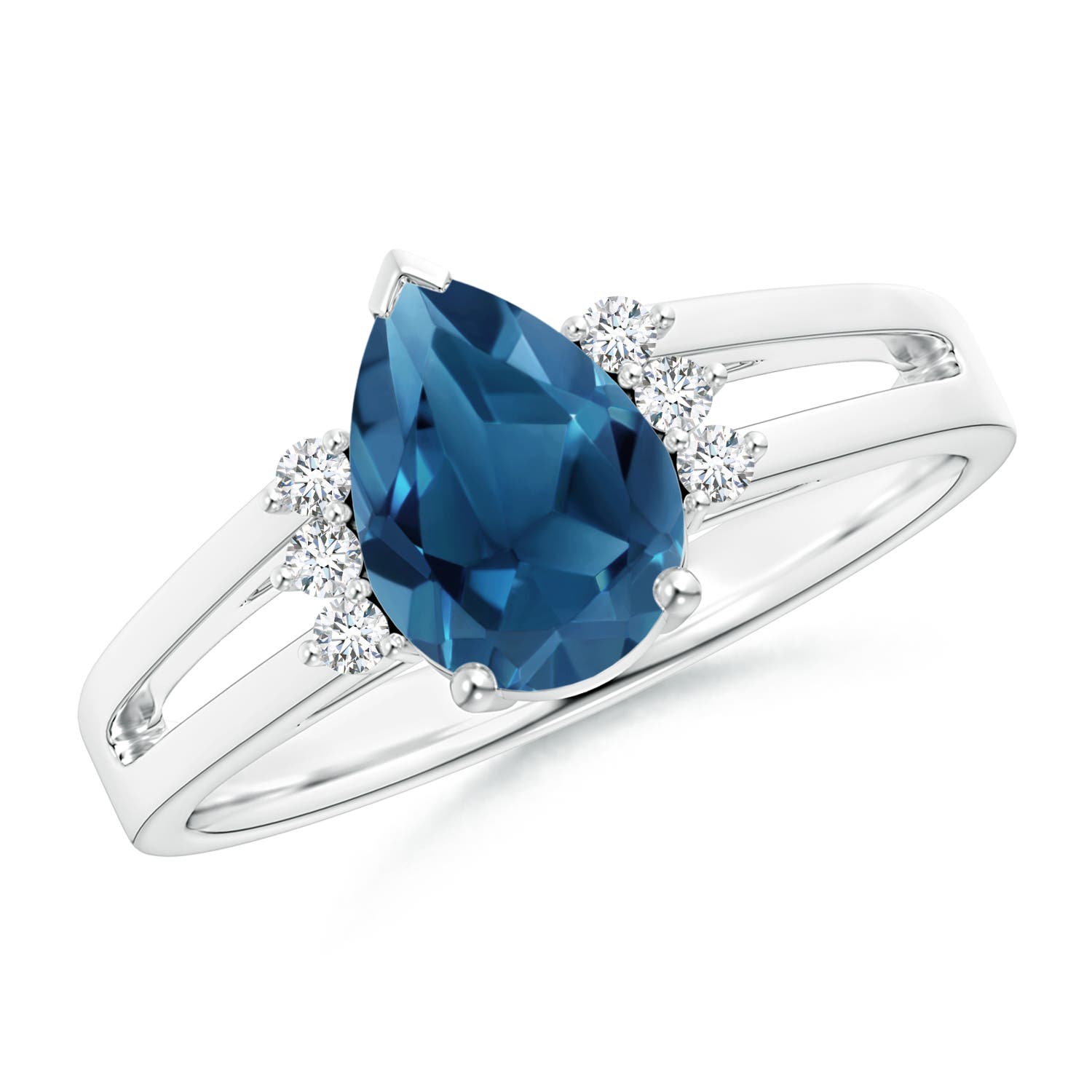 AA - London Blue Topaz / 1.73 CT / 14 KT White Gold