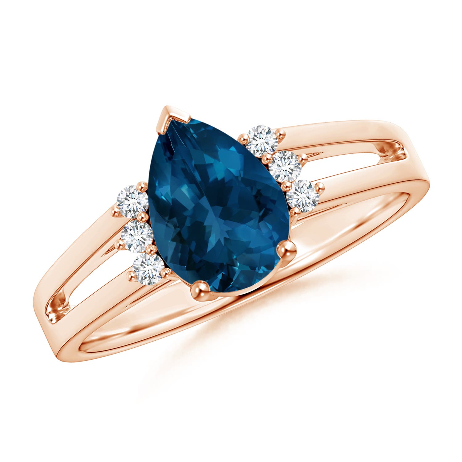 AAA - London Blue Topaz / 1.73 CT / 14 KT Rose Gold