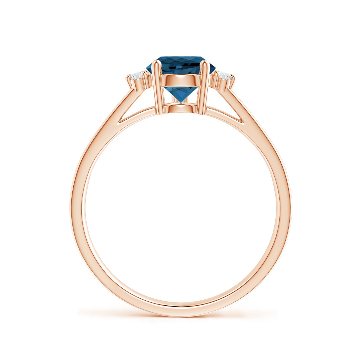 AAA - London Blue Topaz / 1.73 CT / 14 KT Rose Gold