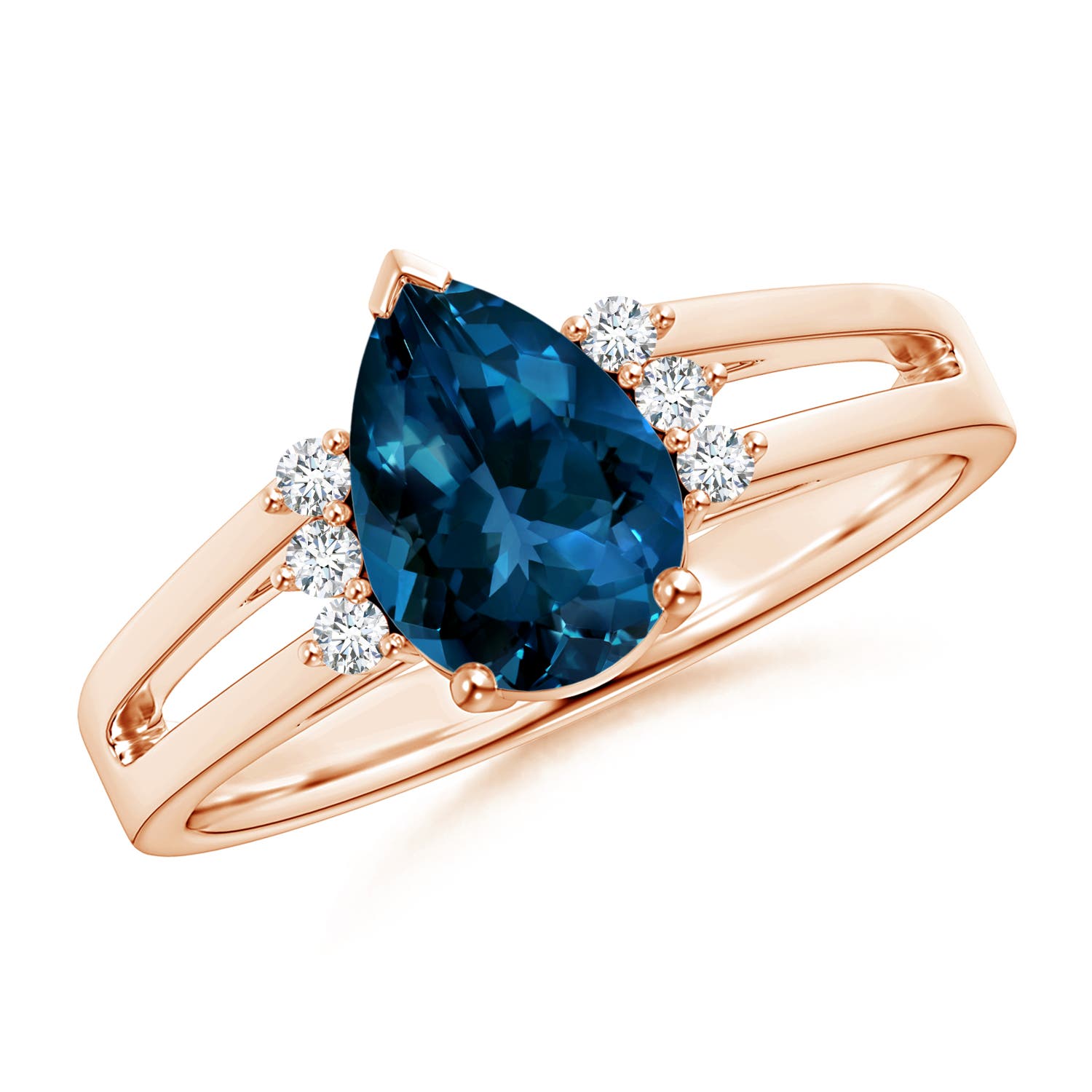 AAAA - London Blue Topaz / 1.73 CT / 14 KT Rose Gold