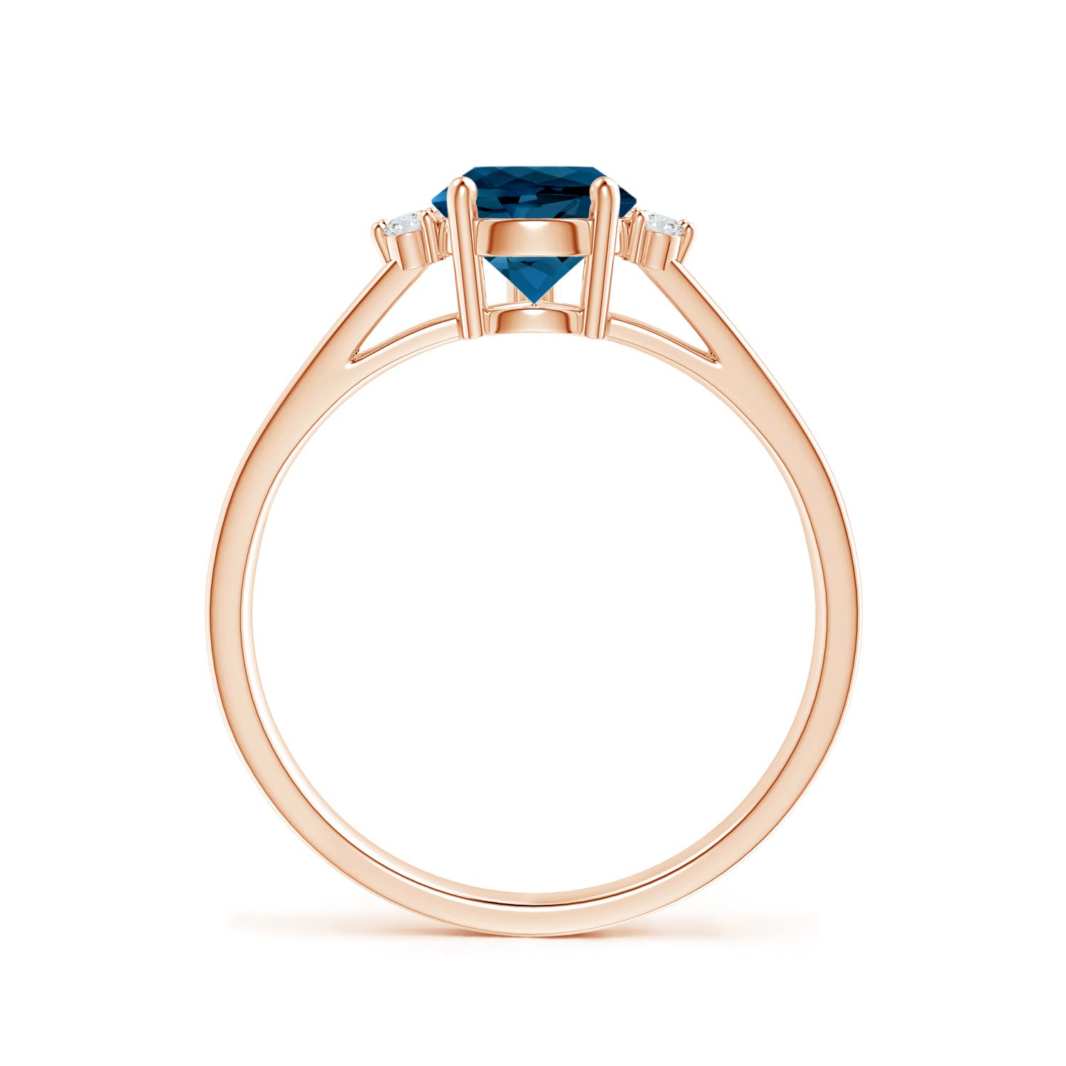 AAAA - London Blue Topaz / 1.73 CT / 14 KT Rose Gold