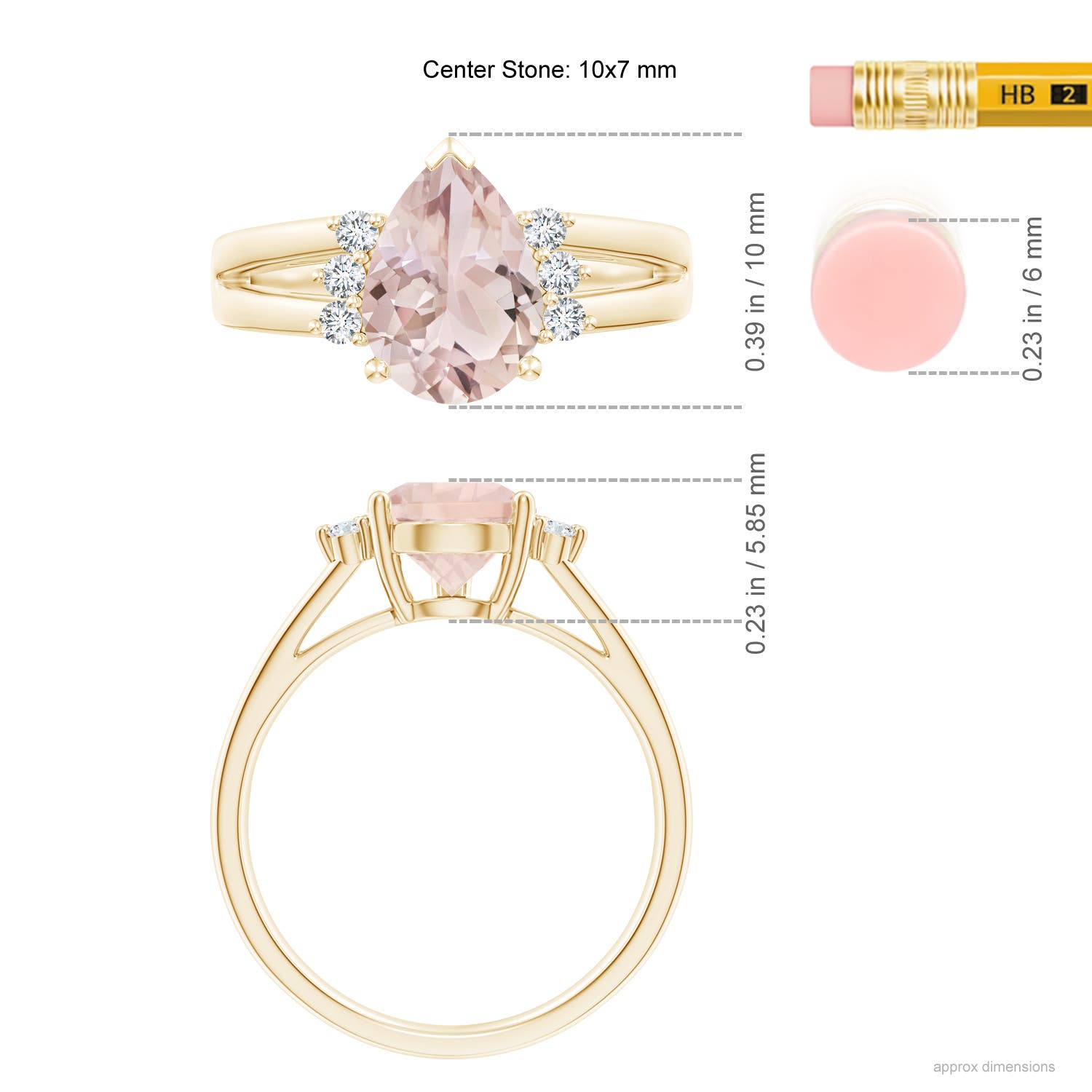 A - Morganite / 1.73 CT / 14 KT Yellow Gold