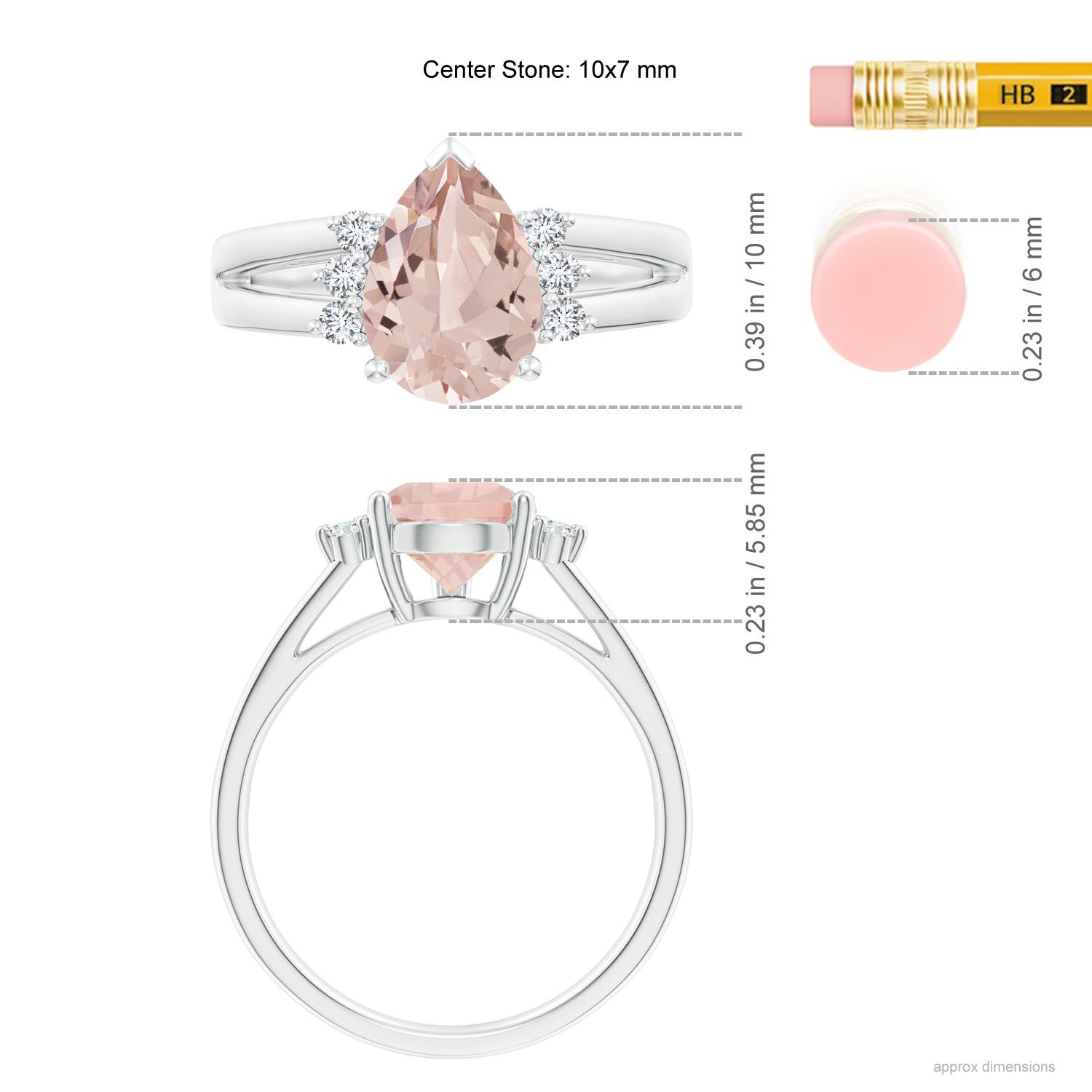 AA - Morganite / 1.73 CT / 14 KT White Gold