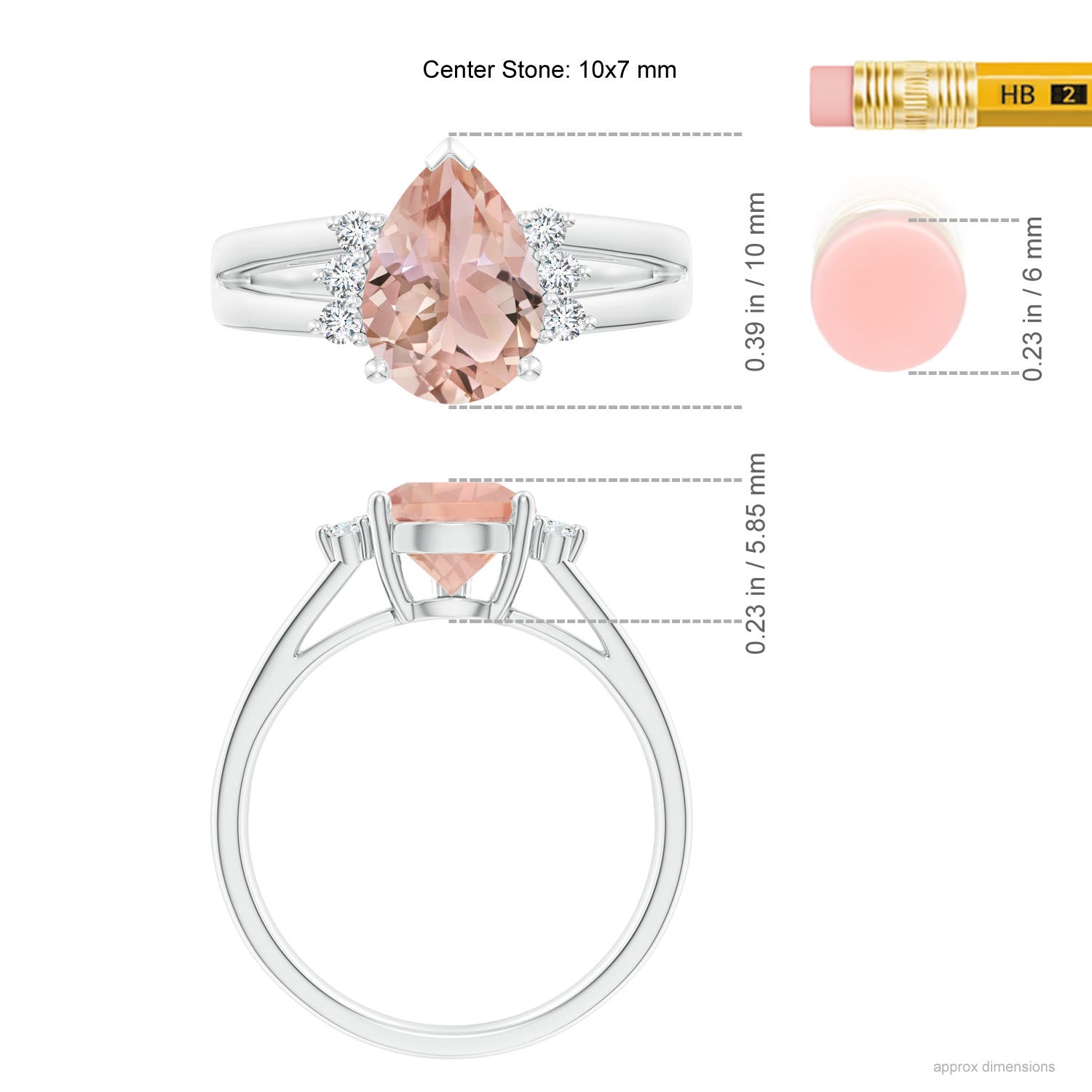 AAA - Morganite / 1.73 CT / 14 KT White Gold